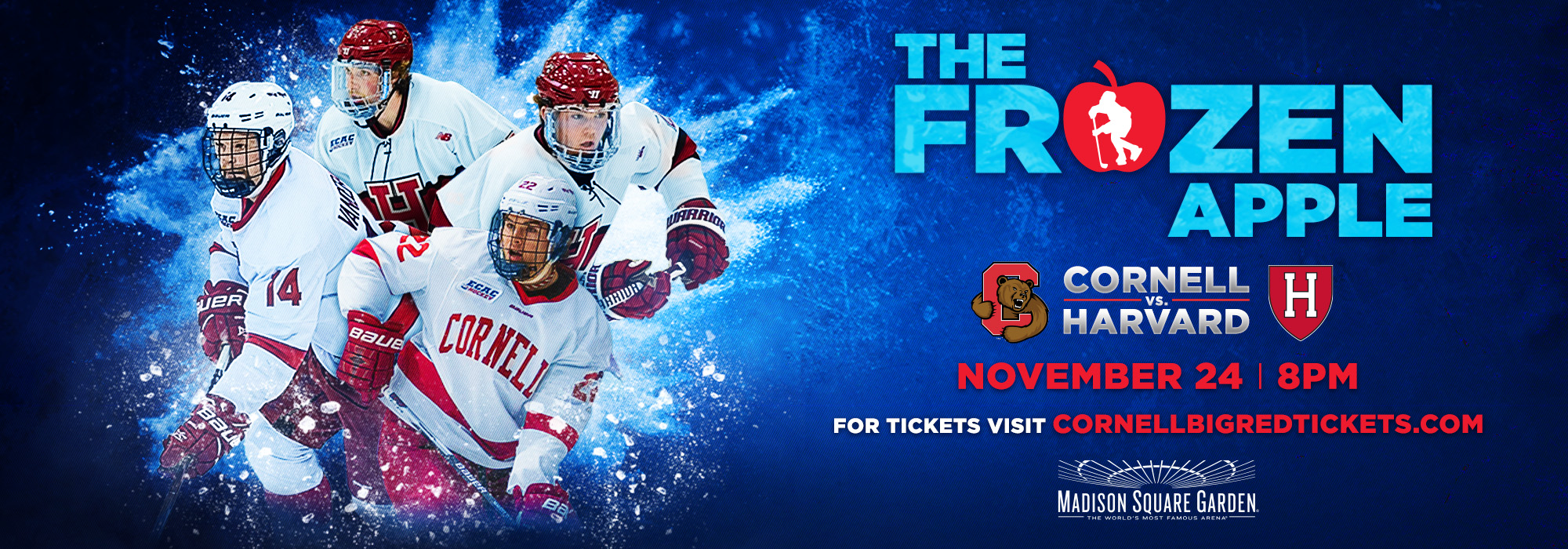 Men's Hockey To Battle With Rival Harvard at 2018 Frozen Apple