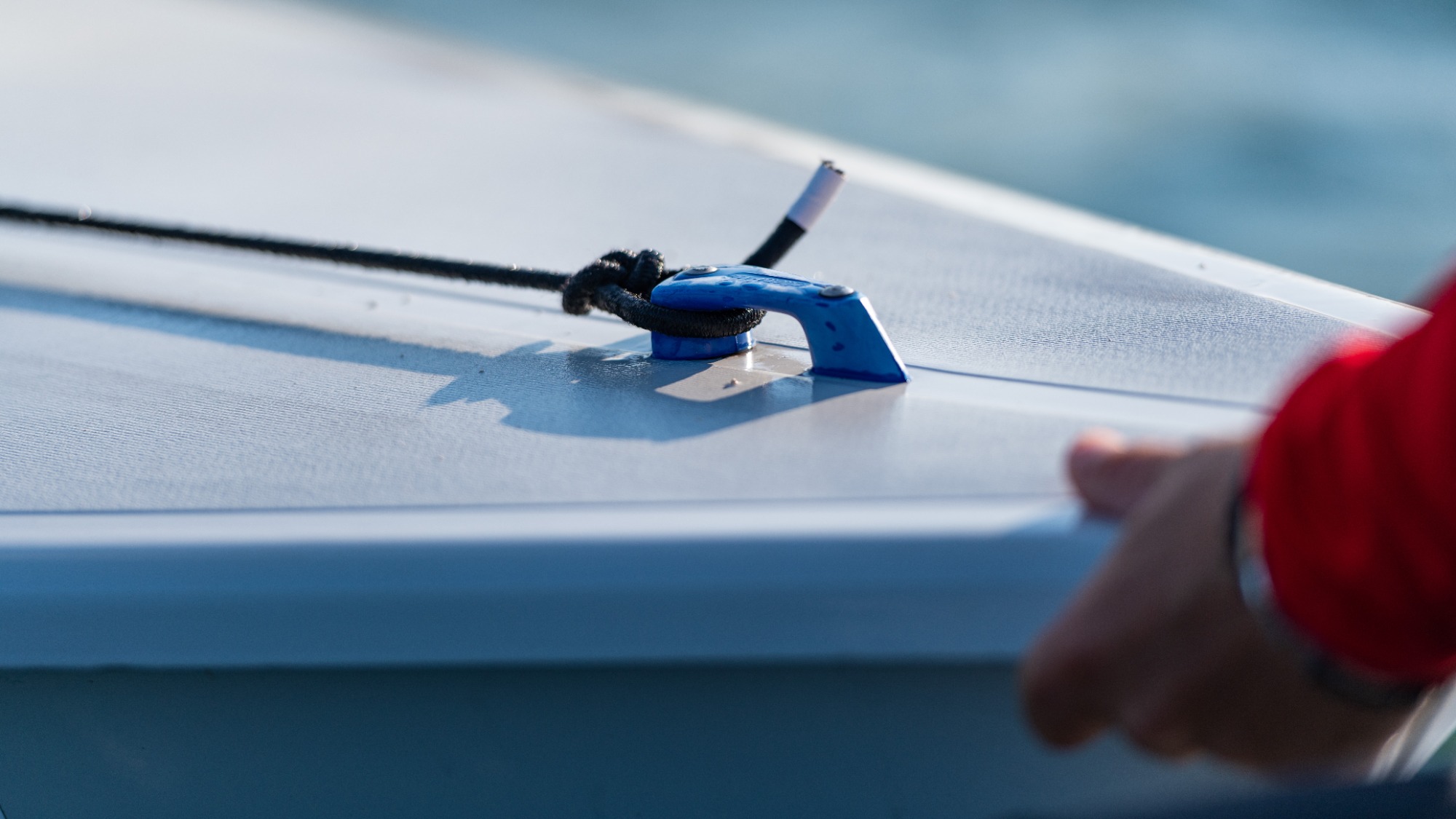 The Cornell Big Red womenâ??s sailing team practices on Thursday, Sept. 15, 2022 on Cayuga Lake in Ithaca, NY.