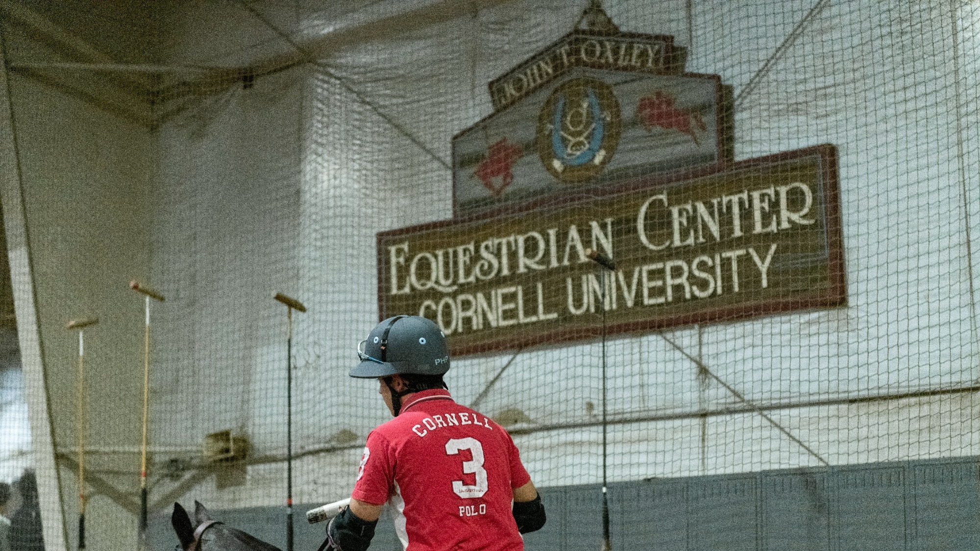 The Cornell Big Red men’s polo team competes against the University of Kentucky on Friday, Nov. 19, 2021 in the Oxley Equestrian Center in Ithaca, NY.