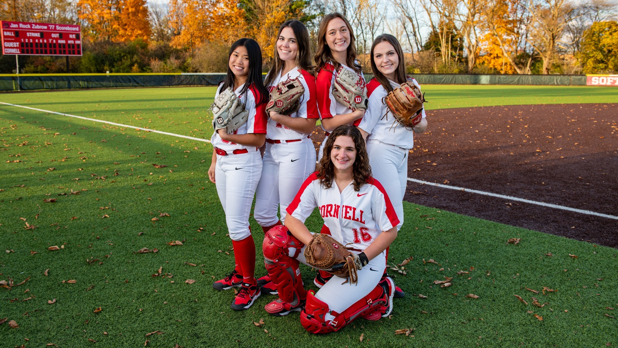 Seniors posed for there team photo at Niemand-Robison Field.