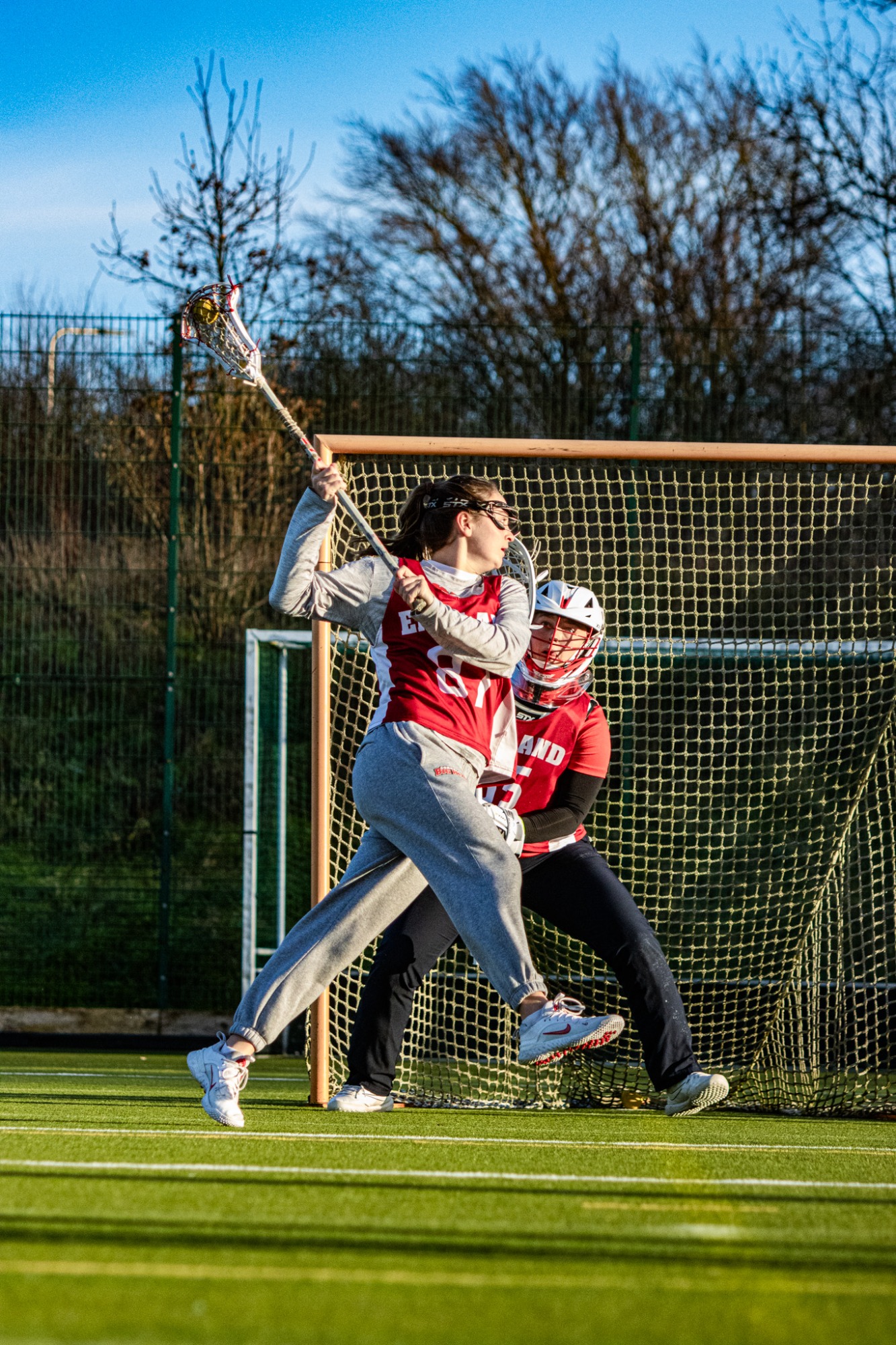 Dillyn Patten of Women's Lacrosse Practicing with Team England