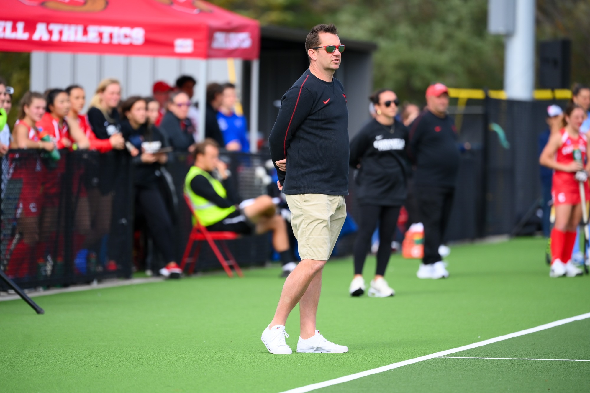 The Cornell field hockey team faces No. 2 North Carolina on Oct. 19, 2025 at Marsha Dodson Field in Ithaca, N.Y. The Tar Heels won the contest 8-1.