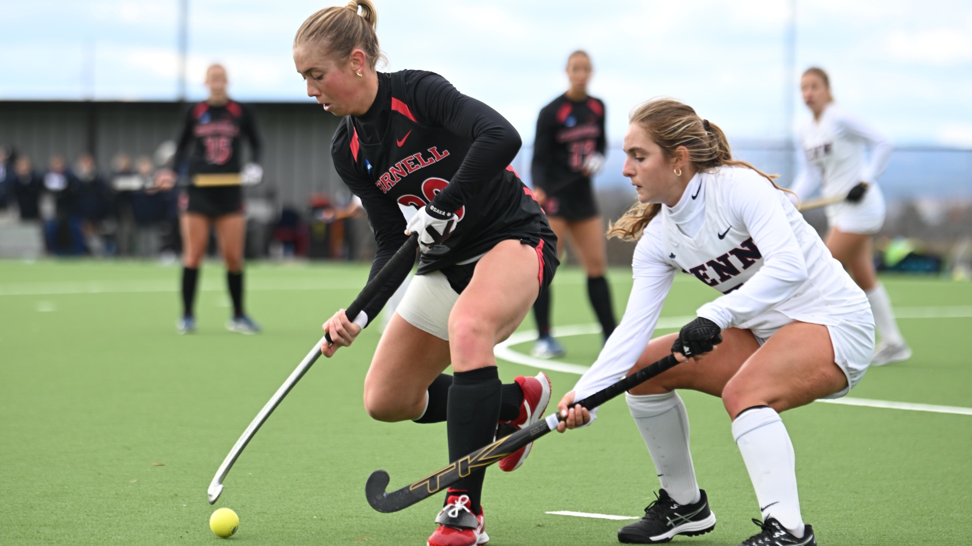 Julia Ramsey and the Cornell field hockey team defeated Penn 3-2 in a double overtime shootout on Nov. 1, 2025 at Marsha Dodson Field in Ithaca, N.Y.