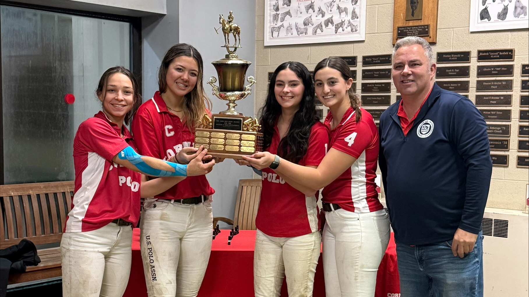The Cornell women's polo team defeated Virginia 17-16 to claim the 2025 Bill Field Invitational title on Nov. 22, 2025 at Oxley Equestrian Center in Ithaca, N.Y.