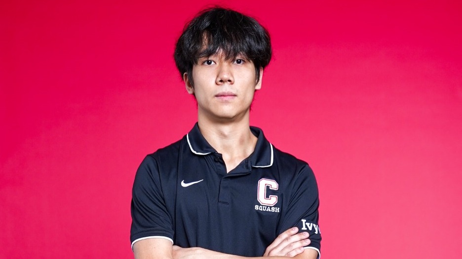 Cornell men's squash freshman Edward Thng poses for a media day photo before the 2025-26 season.
