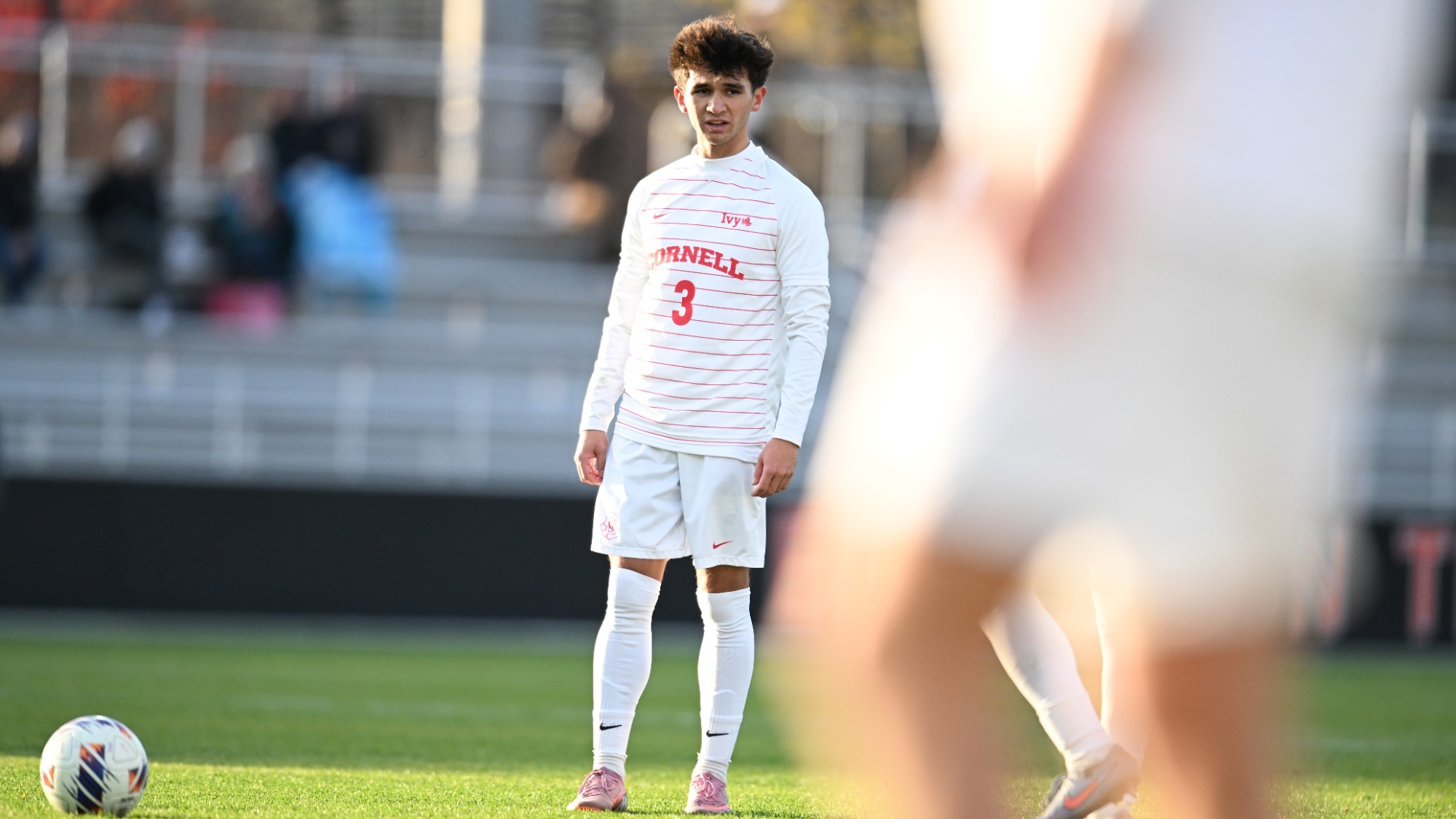 Aidan Martin prepares for a kick at Berman Field