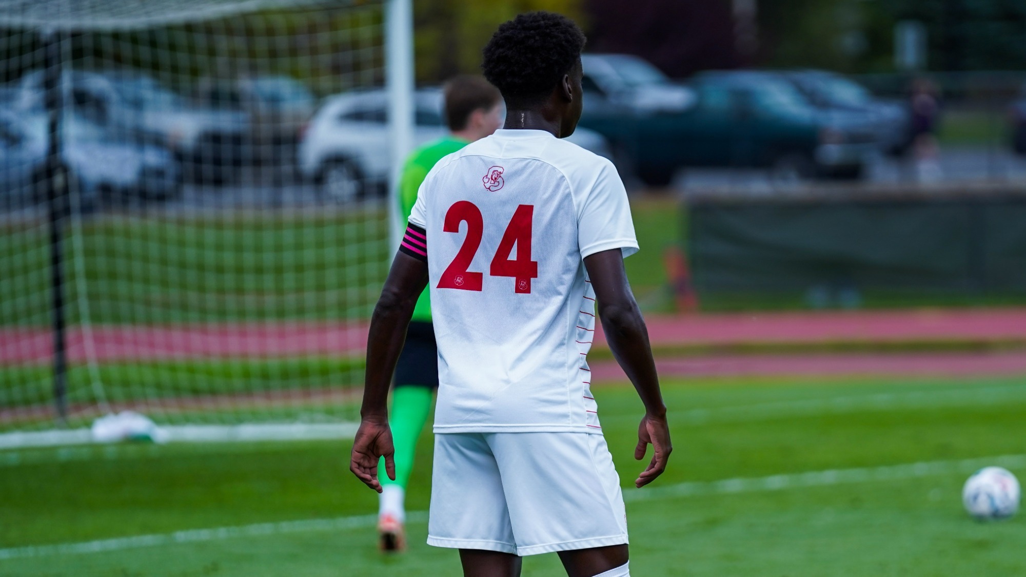 Andrew Johnson, action shot at Berman Field