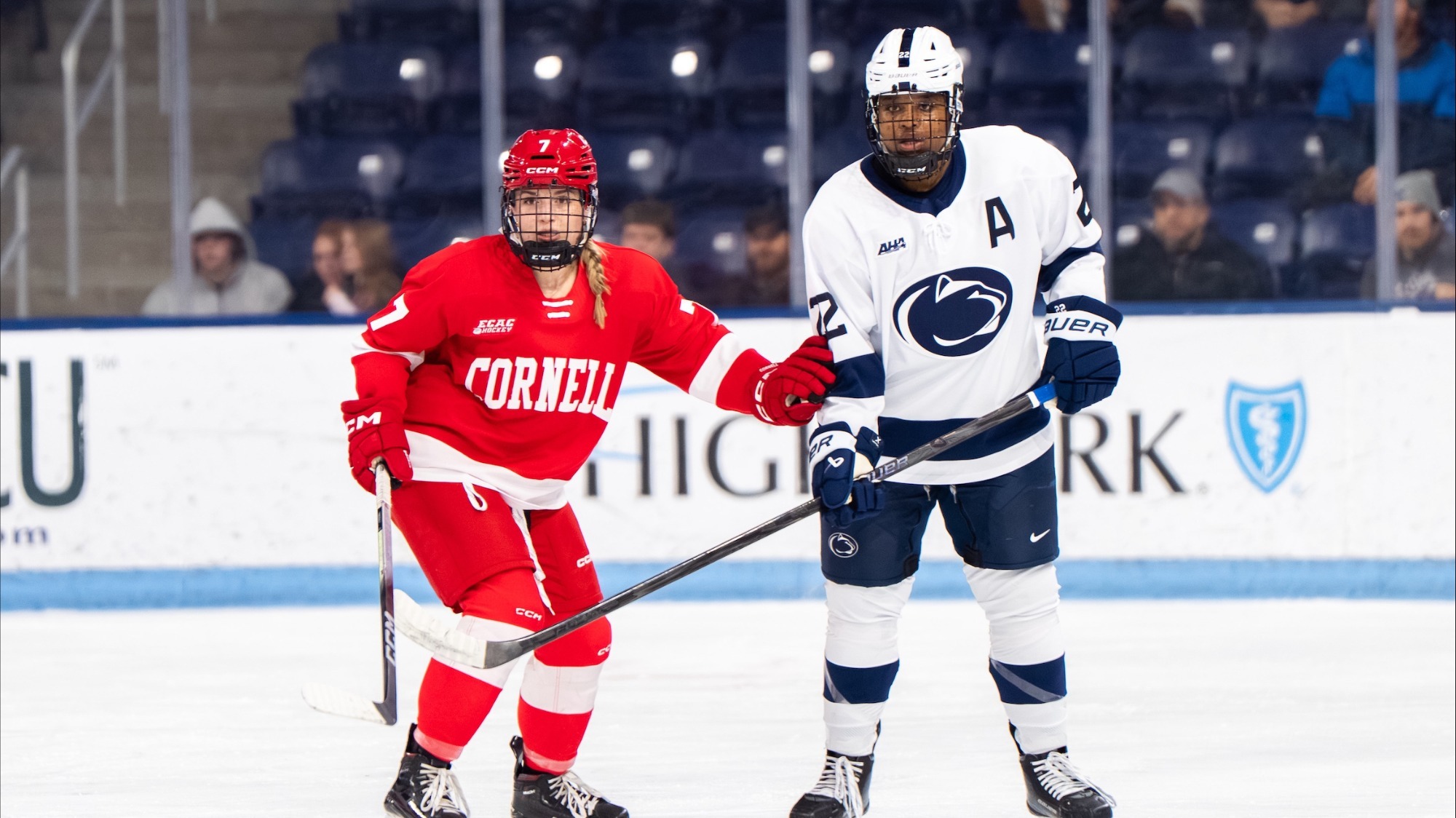Thibodeau competes against Penn State at Pegula Ice Arena.