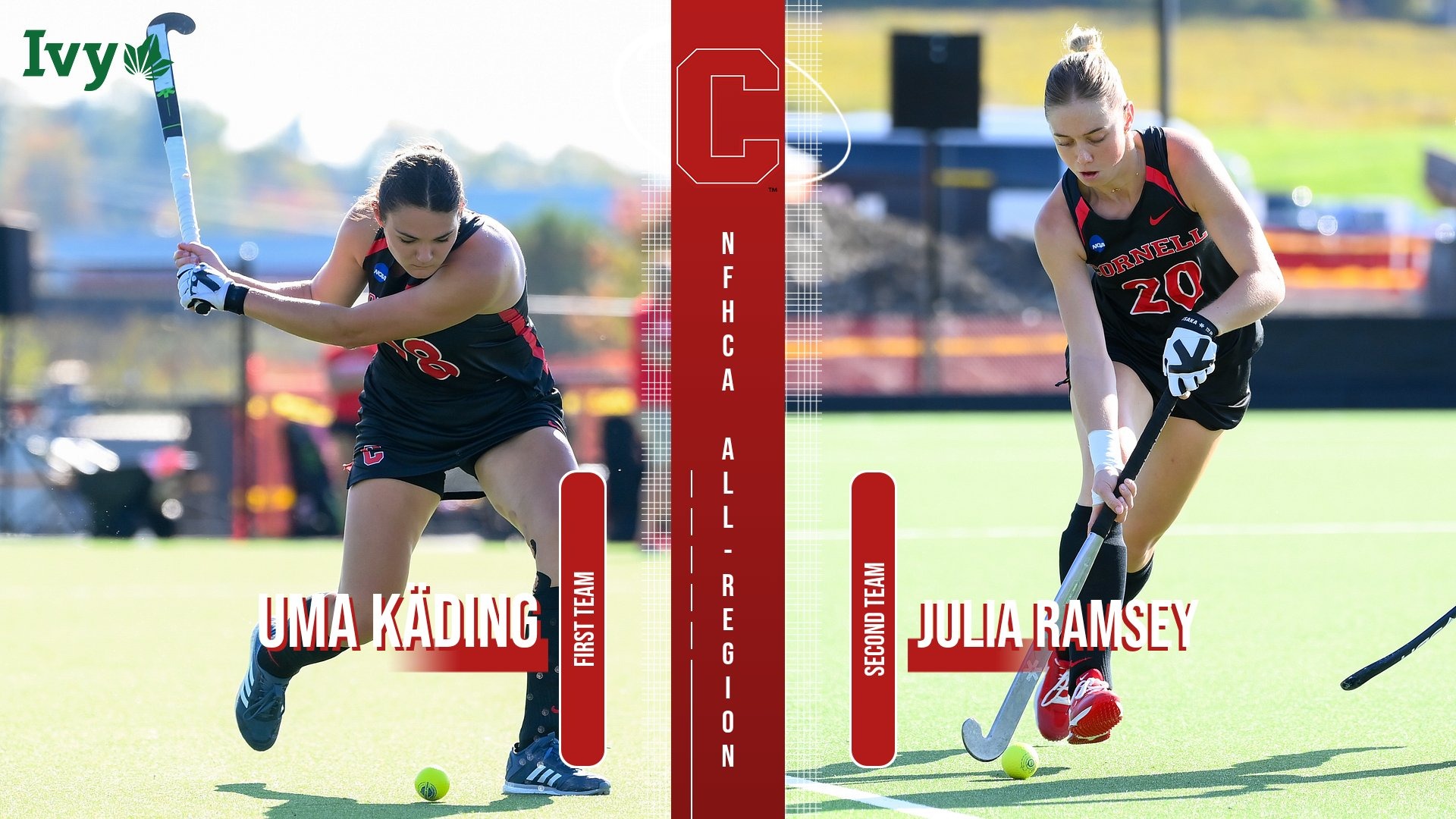 Croenll field hockey players Uma Kading and Julia Ramsey were named to the 2025 NFHCA All-Region Teams.