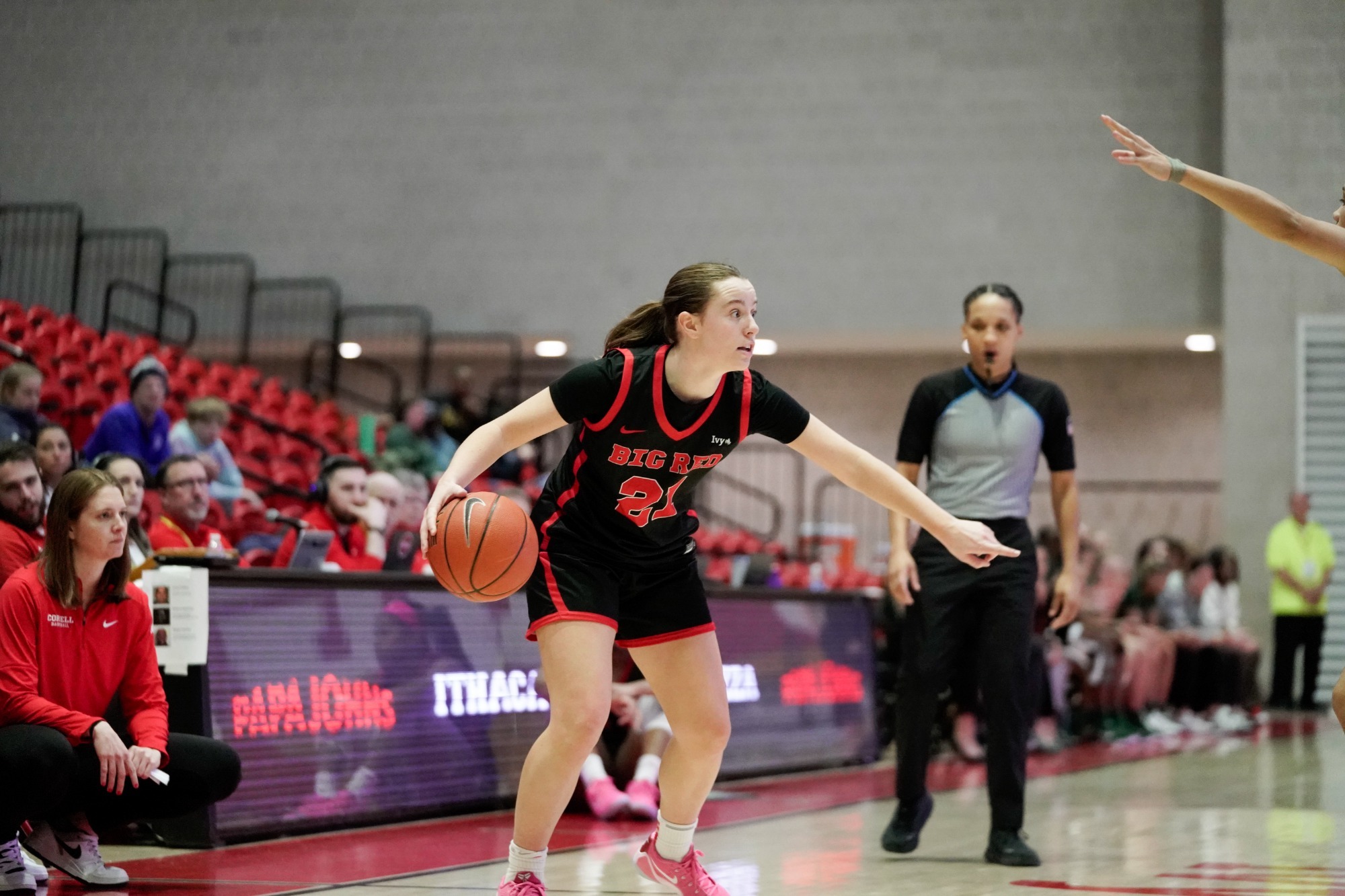 Kelsey Langston dribbling the ball
