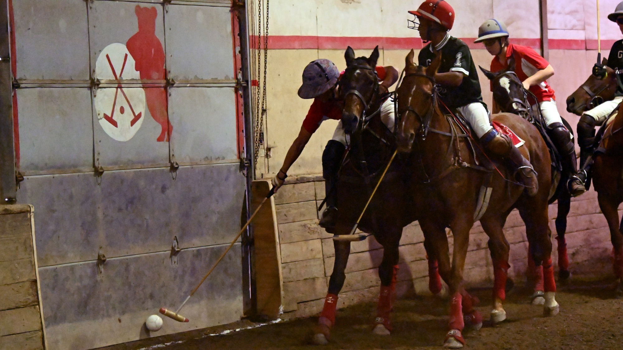 The Cornell men's polo team scores a goal on Oct. 12, 2024 at Oxley Equestrian Center in Ithaca, NY. Cornell Men’s Polo defeated Gardnertown Polo Club 22-6. (Caroline Sherman/Cornell Athletics)