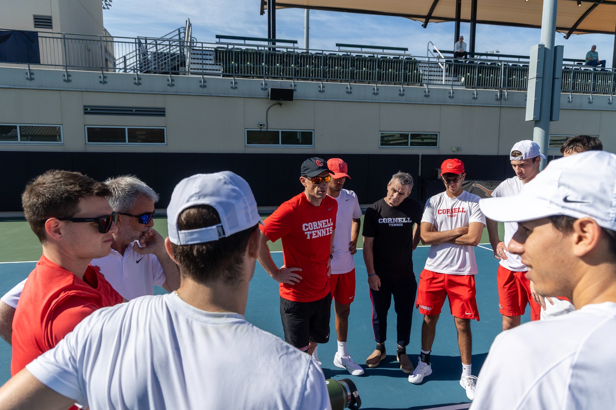  The Cornell men's tennis team defeated #30 Michigan 4-0 in the first round of the 2025 NCAA Tournament on Saturday, May, 3, 2025 at the Texas Tennis Center in Austin, Texas. @SpillmanPhoto