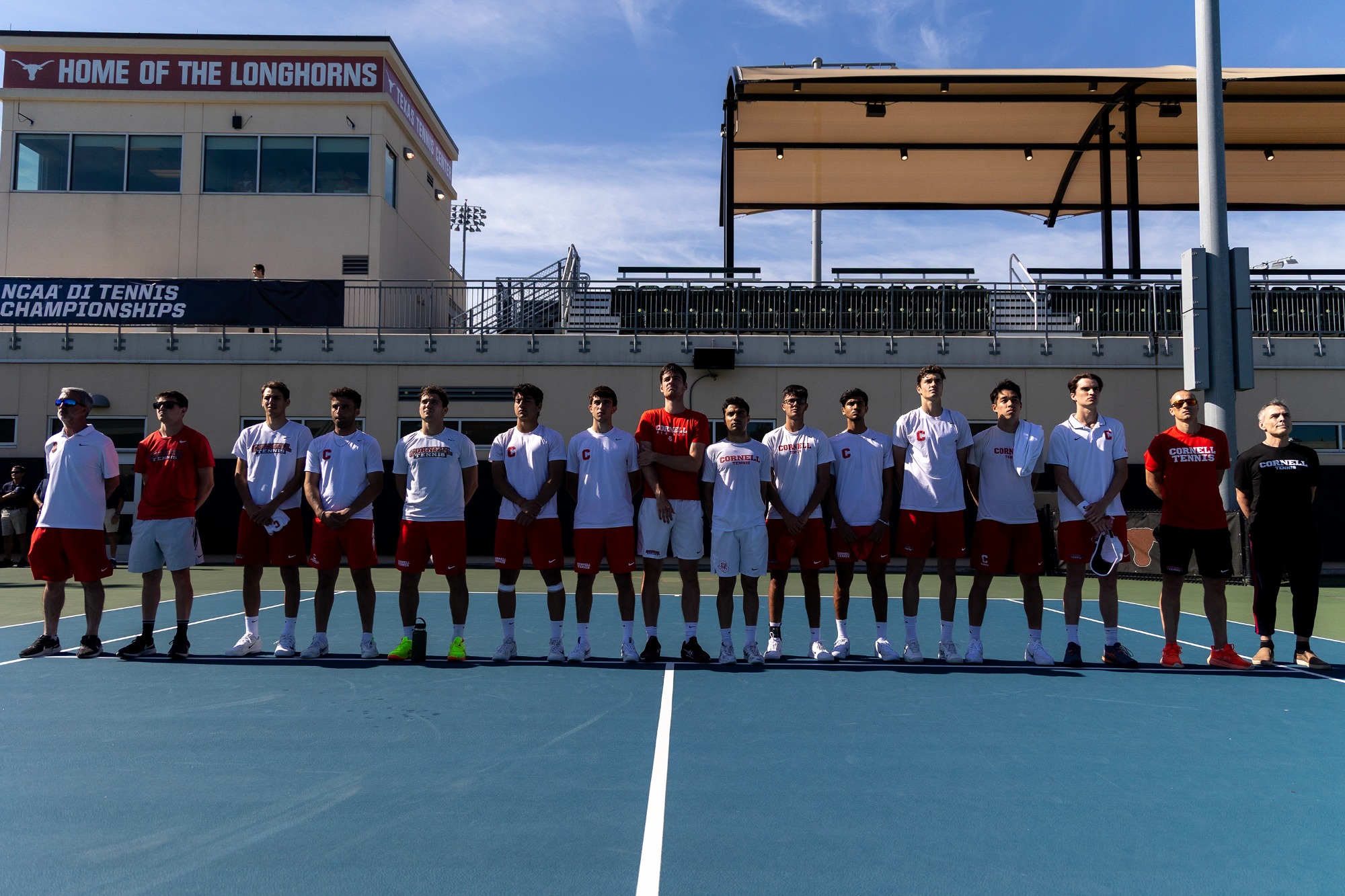  The Cornell men's tennis team defeated #30 Michigan 4-0 in the first round of the 2025 NCAA Tournament on Saturday, May, 3, 2025 at the Texas Tennis Center in Austin, Texas. @SpillmanPhoto