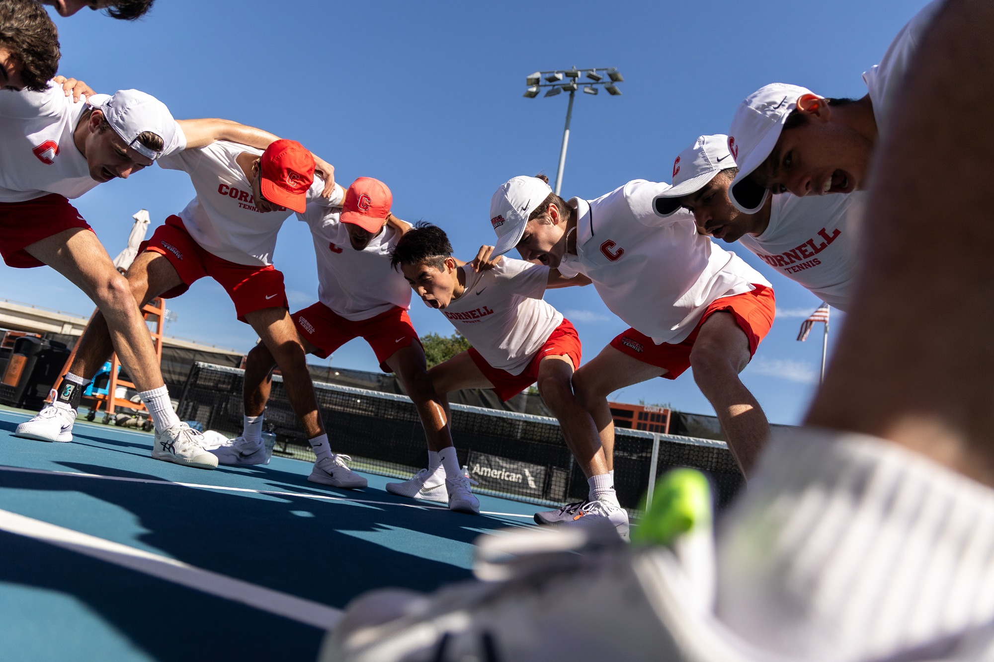  The Cornell men's tennis team defeated #30 Michigan 4-0 in the first round of the 2025 NCAA Tournament on Saturday, May, 3, 2025 at the Texas Tennis Center in Austin, Texas. @SpillmanPhoto