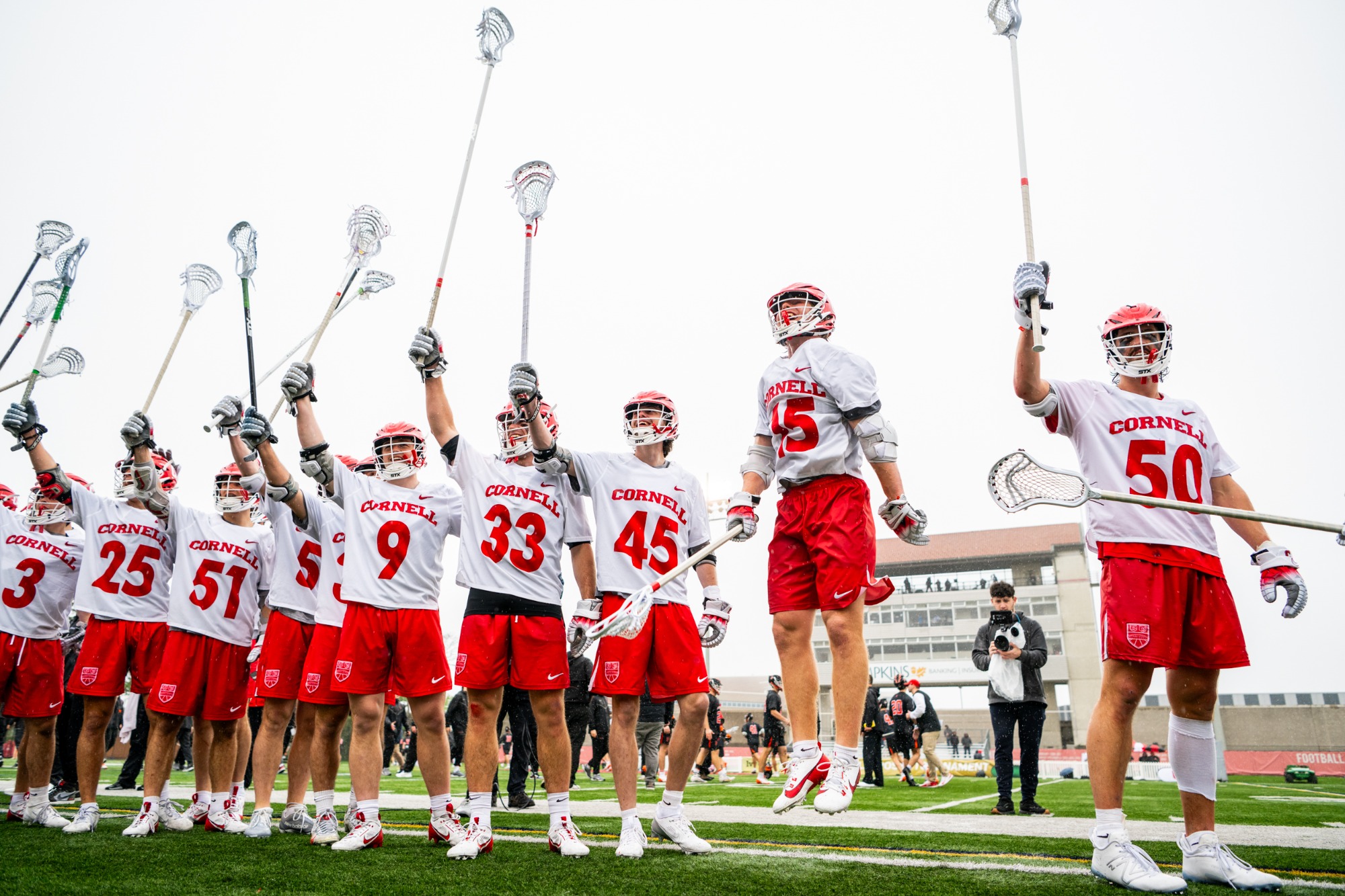 on May 4, 2025 at Schoellkopf Field in Ithaca, NY. Cornell Men’s Lacrosse defeated Princeton 20-15, winning the Ivy League Championship title. (Caroline Sherman/Cornell Athletics)
