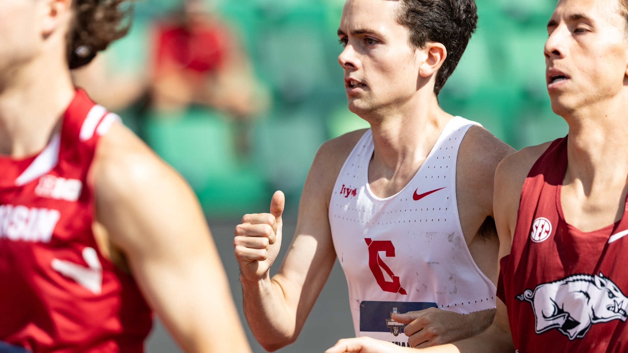 Damian Hackett competes in the 1500 meter semifinals on Wednesday, June 11, 2025 at Hayward Field in Eugene, Ore. at the 2025 NCAA Outdoor Track & Field Championship.