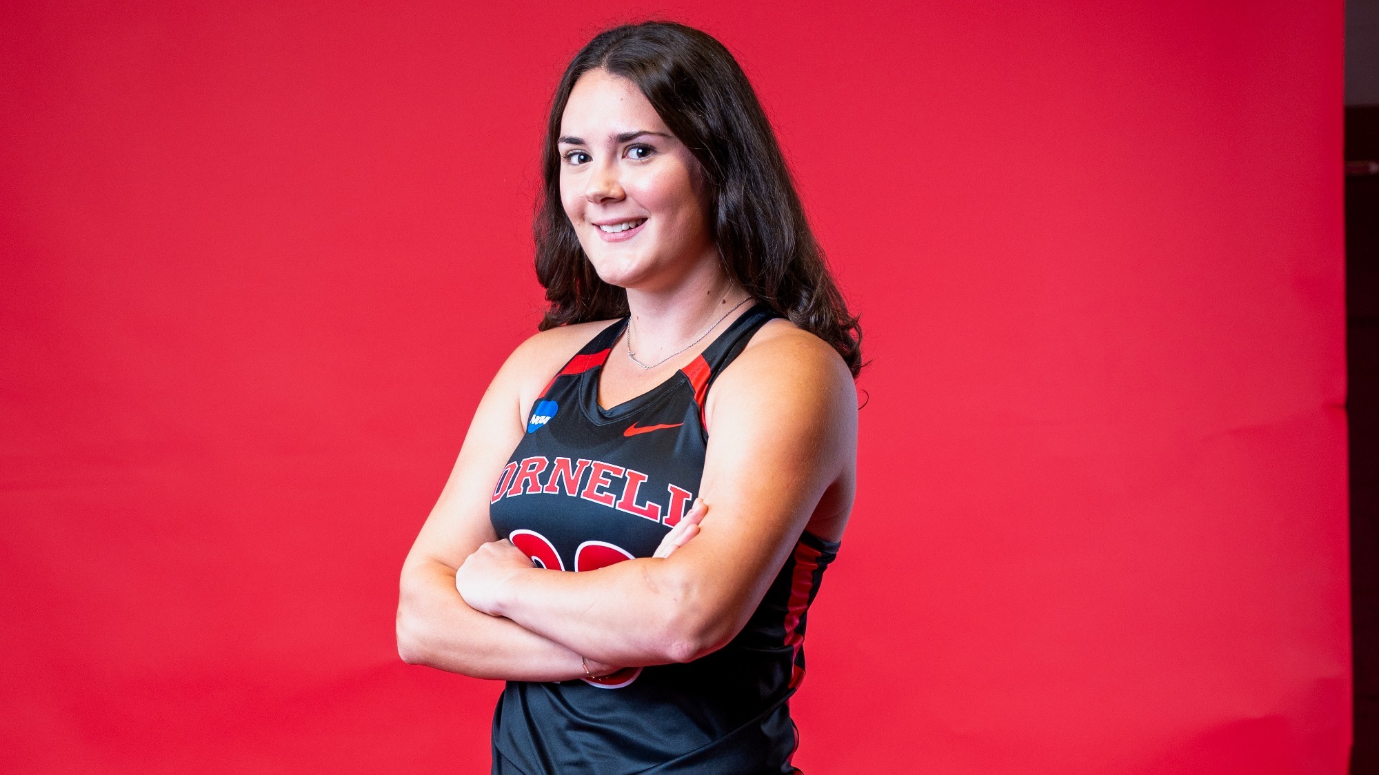 Cornell field hockey player Uma Kading poses during 2025 media day for the Big Red field hockey team.