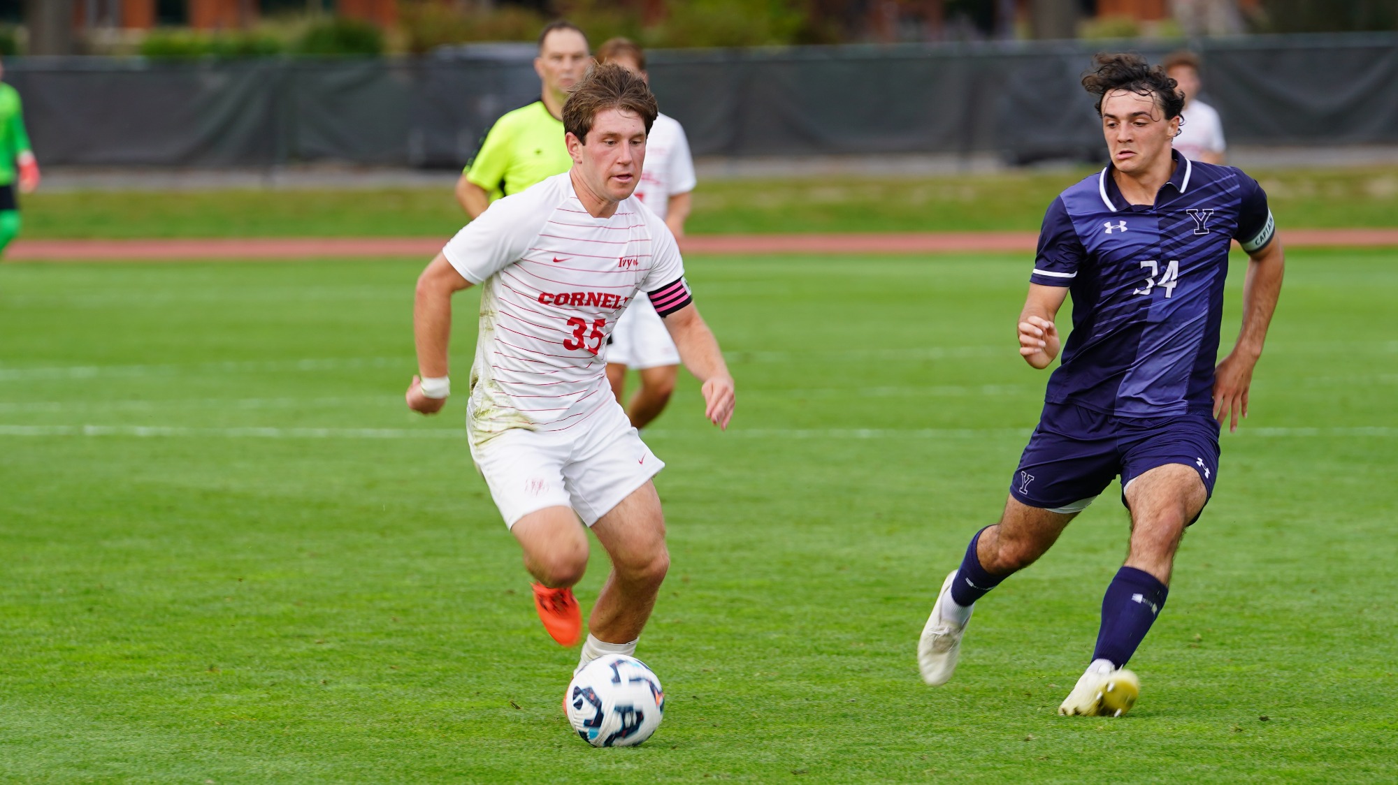 The Cornell men's soccer team plays an Ivy League contest against Yale on Saturday, Sept. 27 at Berman Field in Ithaca, N.Y.