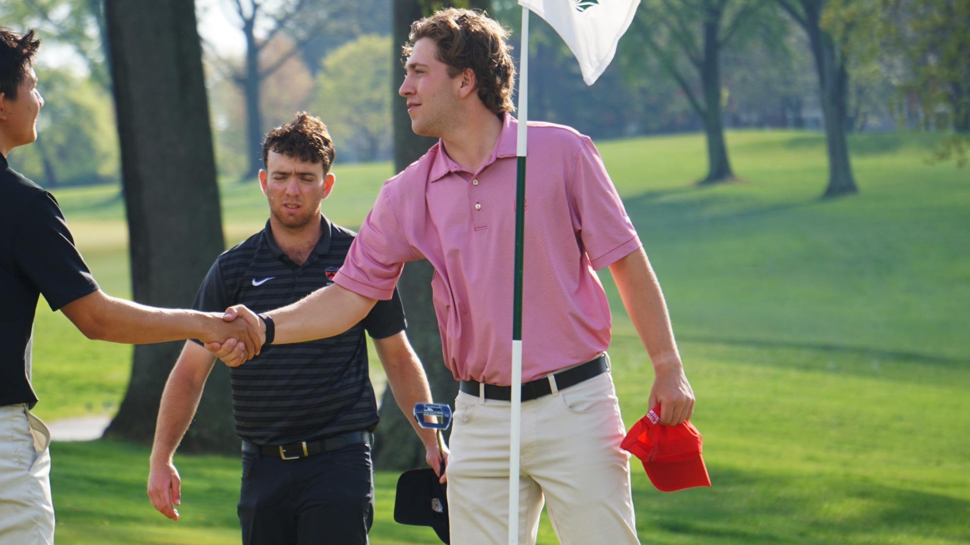 Cornell's TJ Betlow golfs at the 2025 Ivy League Tournament.