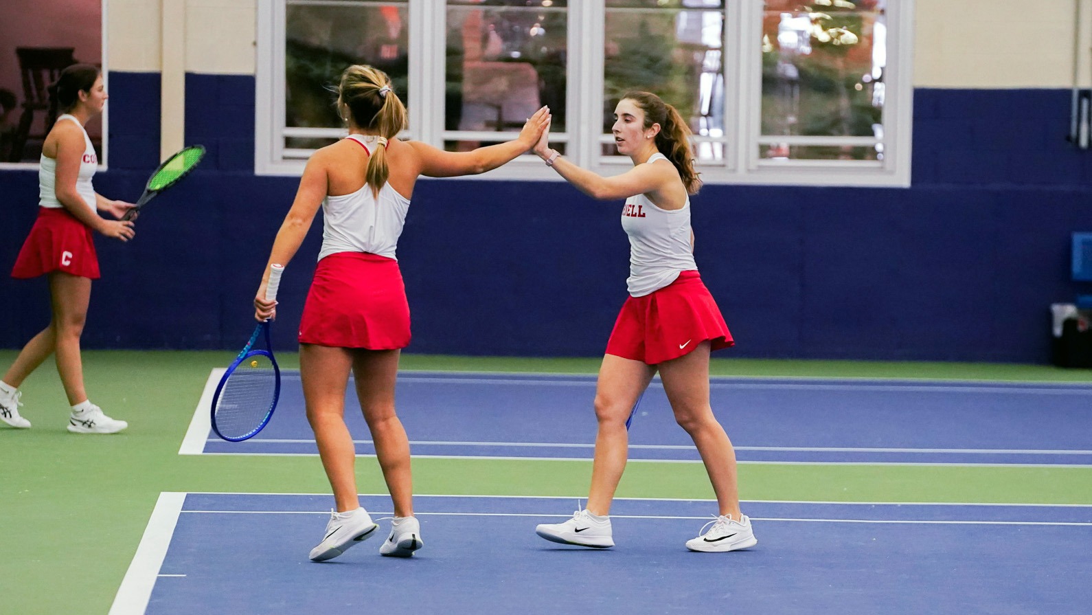 The Cornell women's tennis team competes against Syracuse on Jan. 17, 2026 in Syracuse, N.Y.
