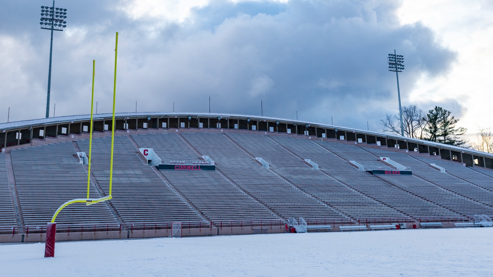 Snowy photos of the Cornell Big Red athletic campus taken on Friday, Nov. 8, 2019 in Ithaca, NY.