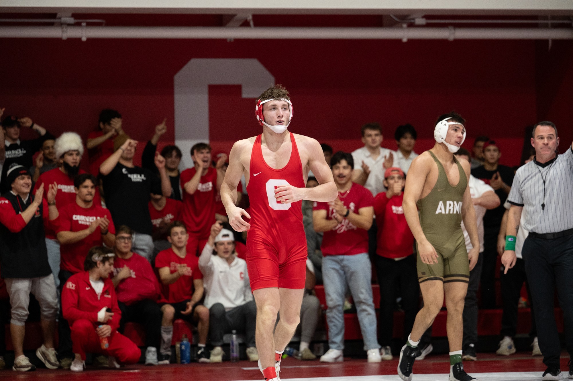 Simon Ruiz before match at Friedman Wrestling Center