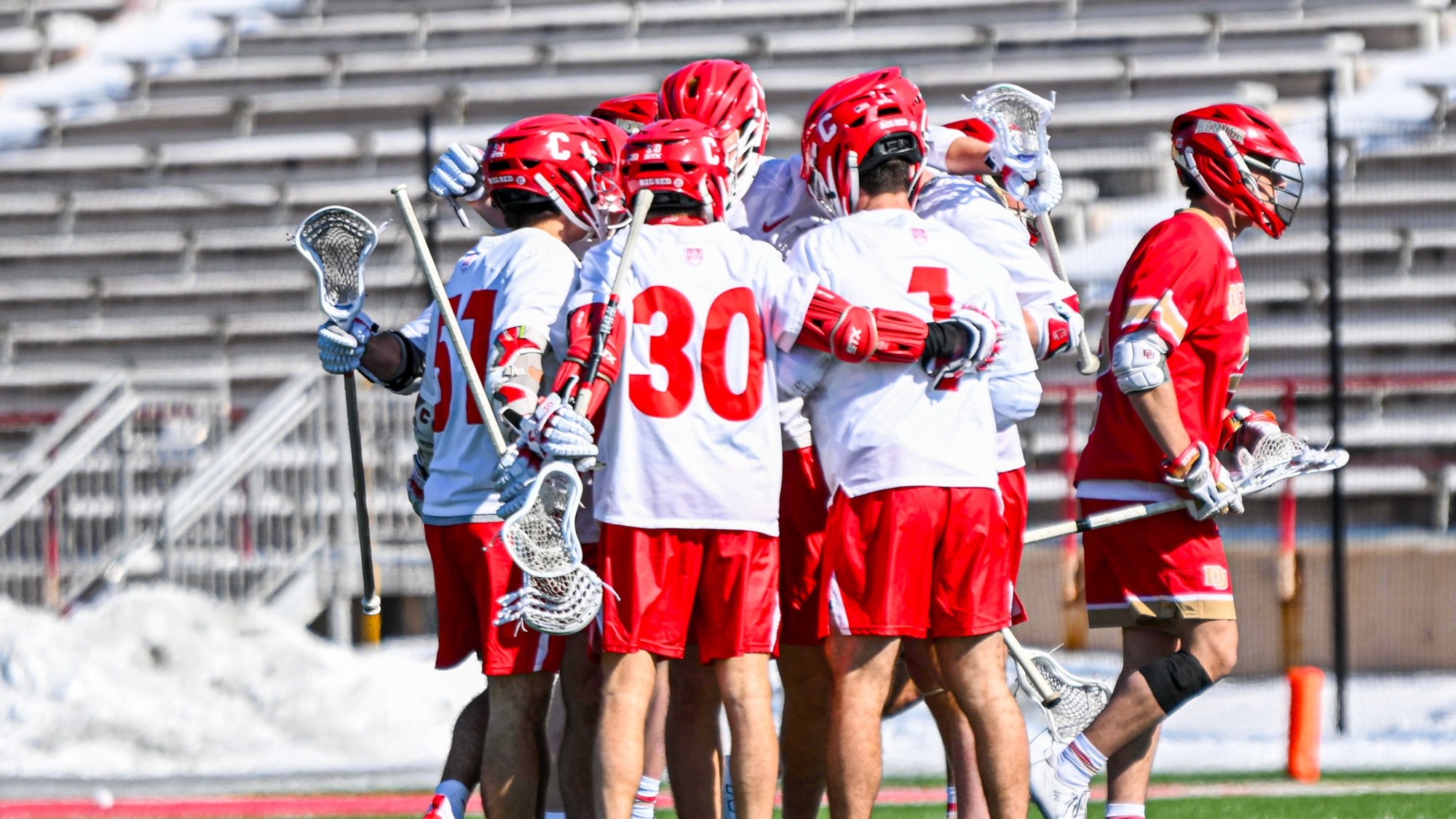 Cornell MLAX Goal Celebration 2025