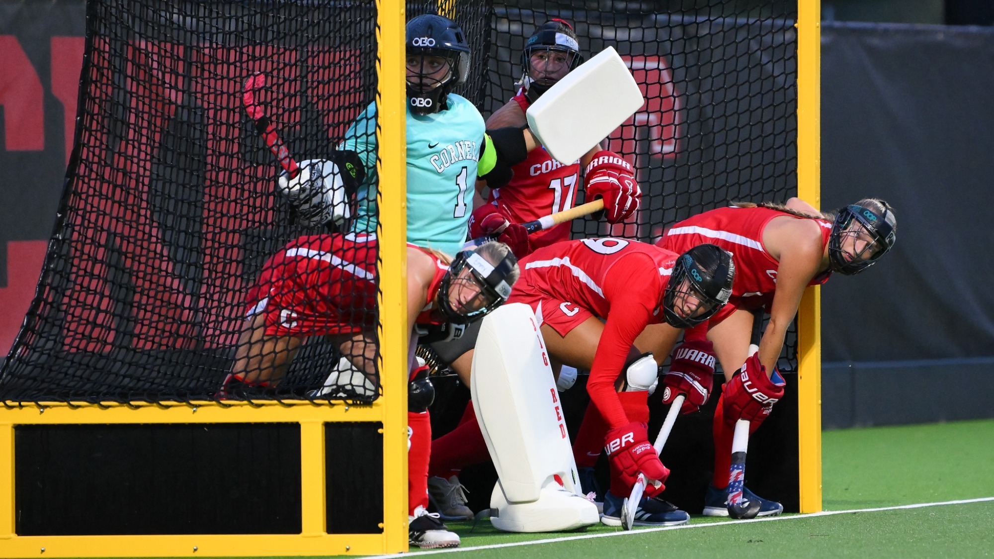 Cornell field hockey defensive penalty corner vs. Princeton, 2026