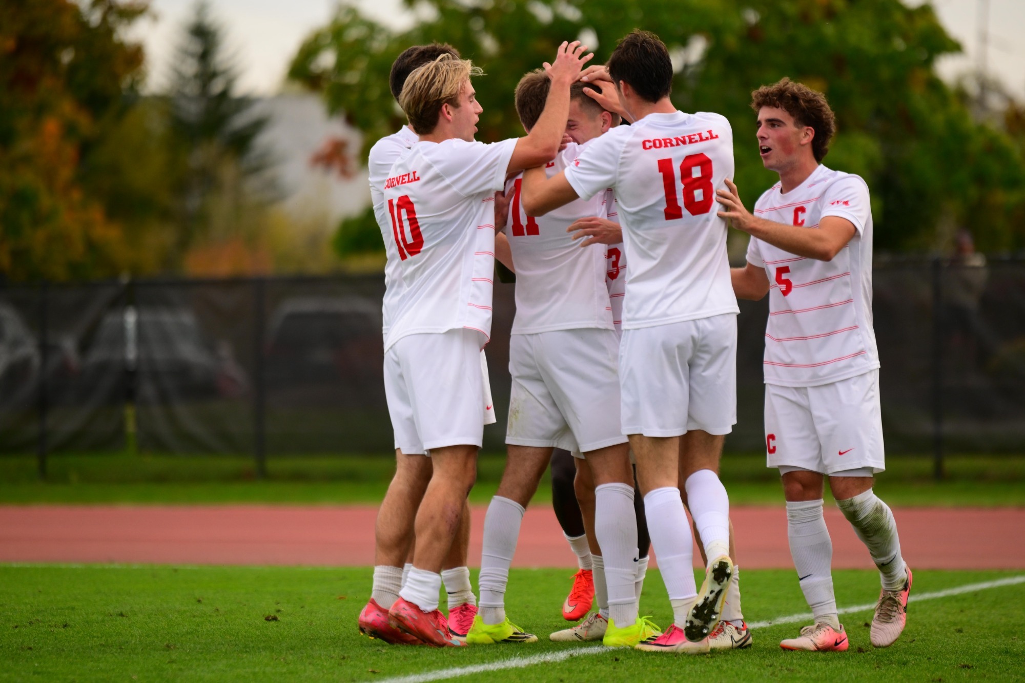 MSOC celebrates after goal