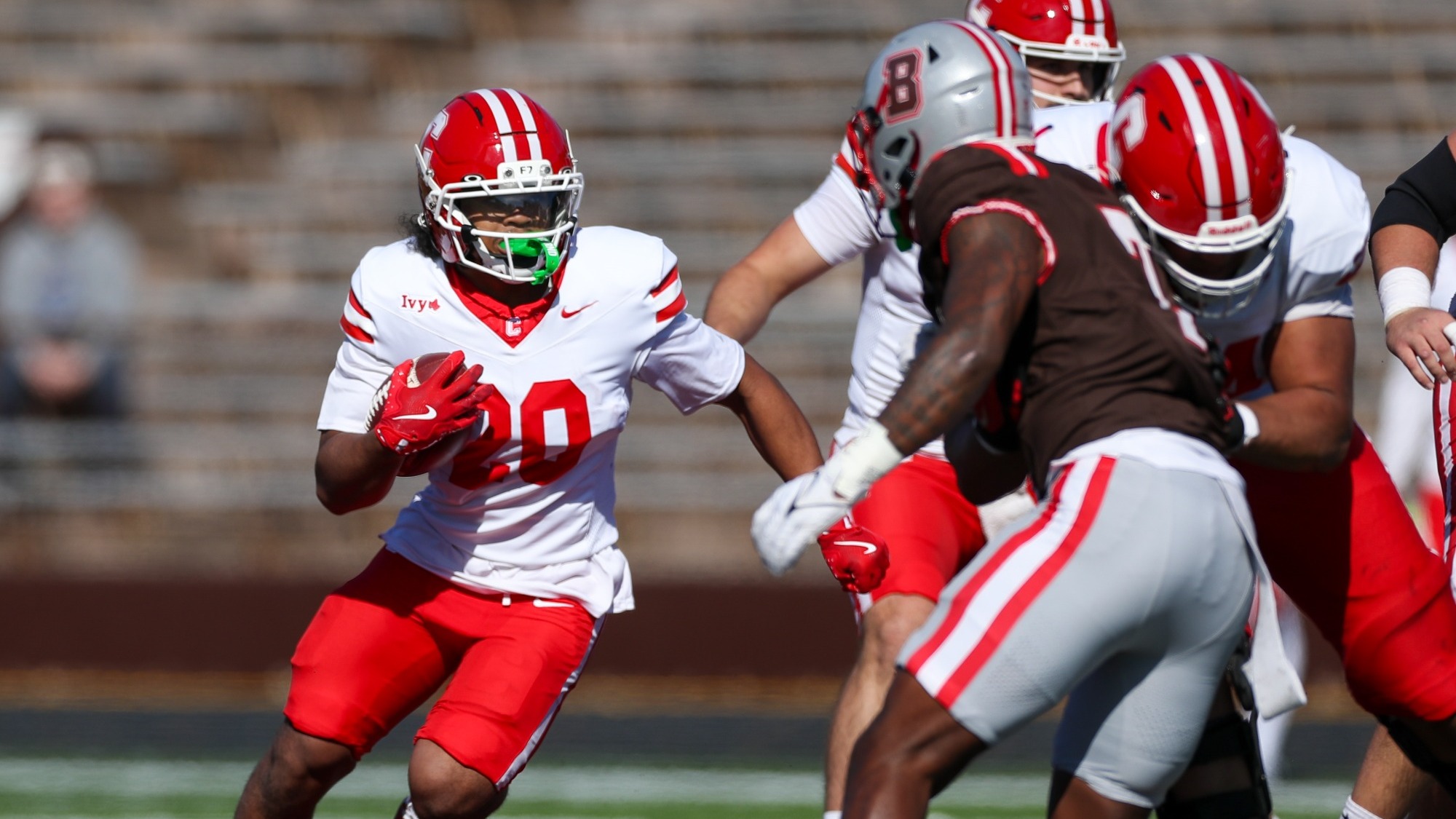 Josiah Allen rushes the ball at Brown on Oct. 24, 2026