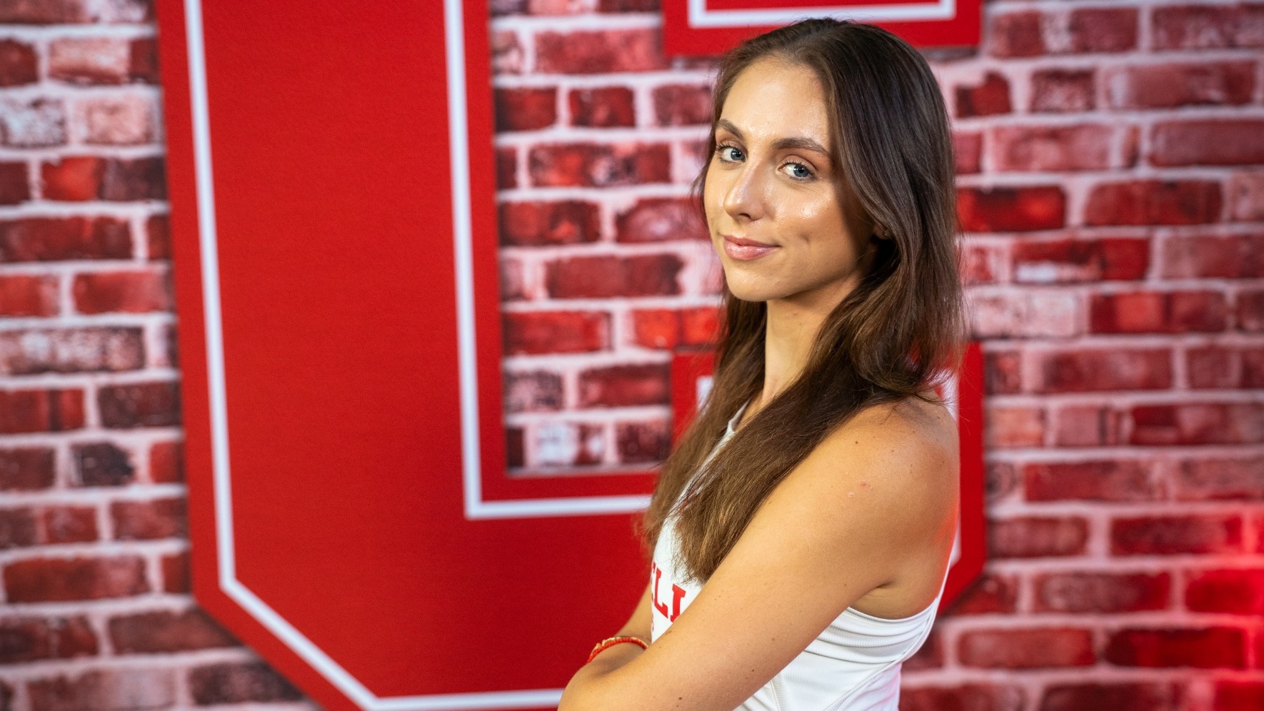 Cornell women's tennis senior Michelle Ryndin poses for a media day photo for the 2026-27 season.