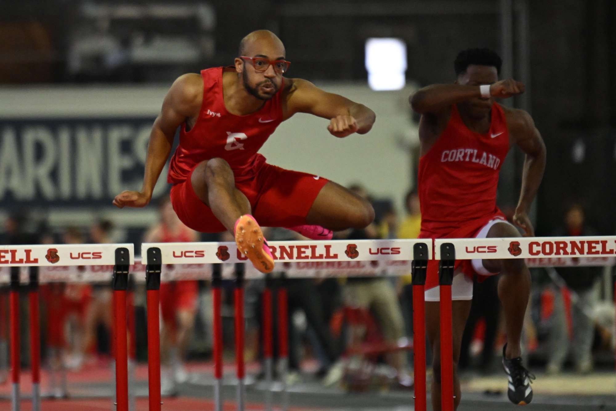 Men's Hurdles at Robert Kane Invite inside of Barton Hall 02.14.26