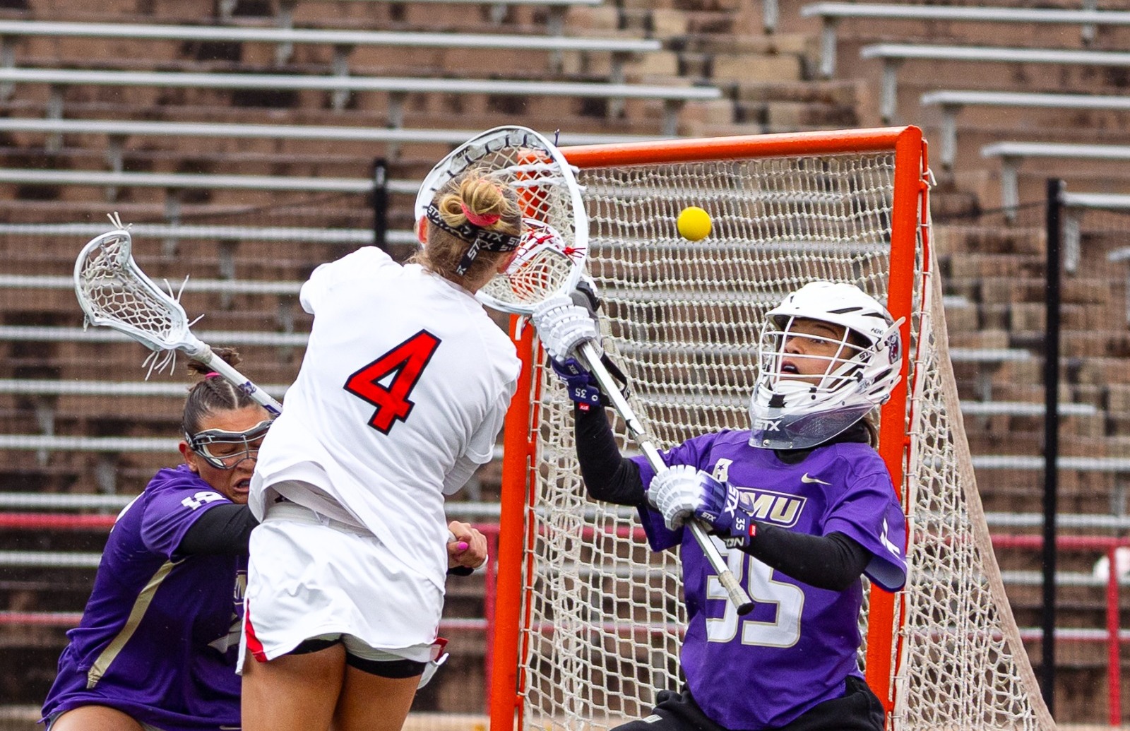 Ella Wilmot takes shot on goal vs. JMU 02.22.26