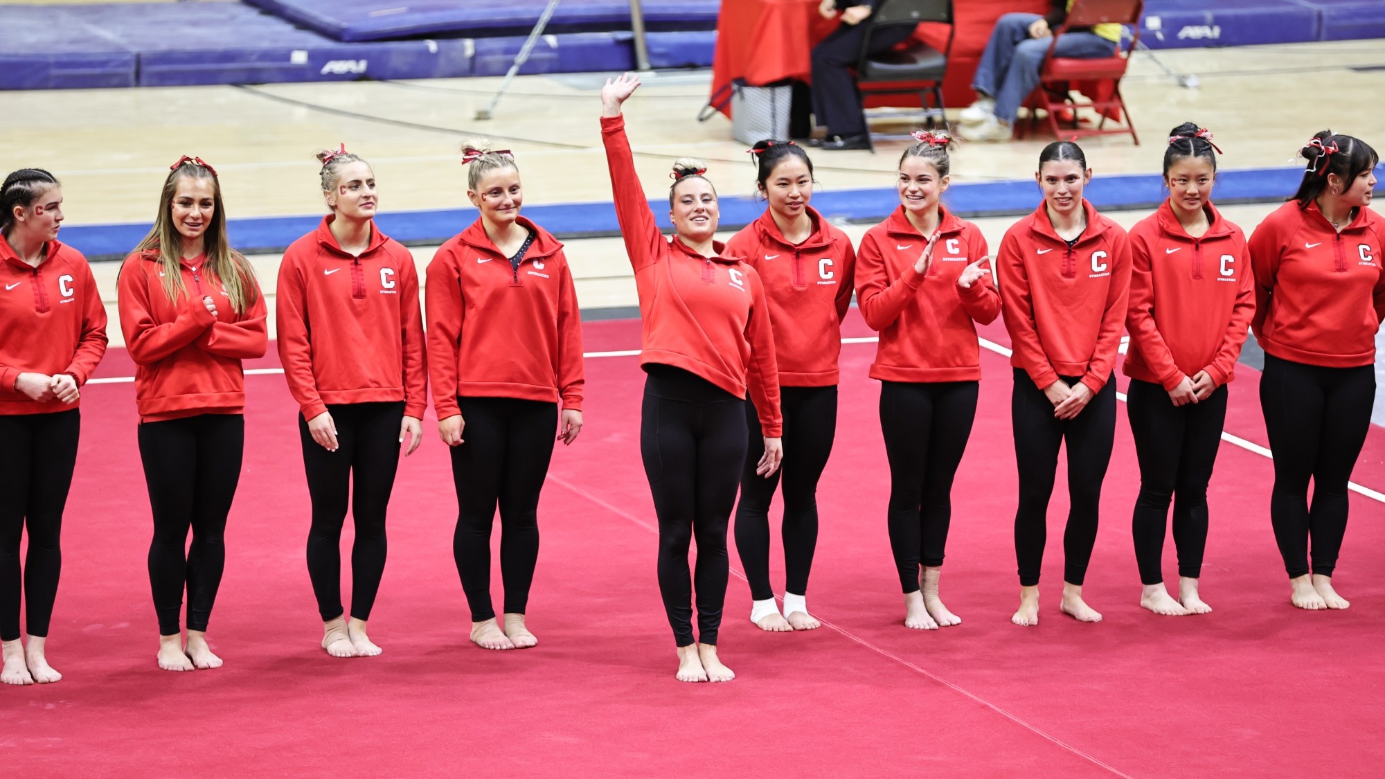 Morgen Shambo intro at 2026 Cornell Gymnastics Opener
