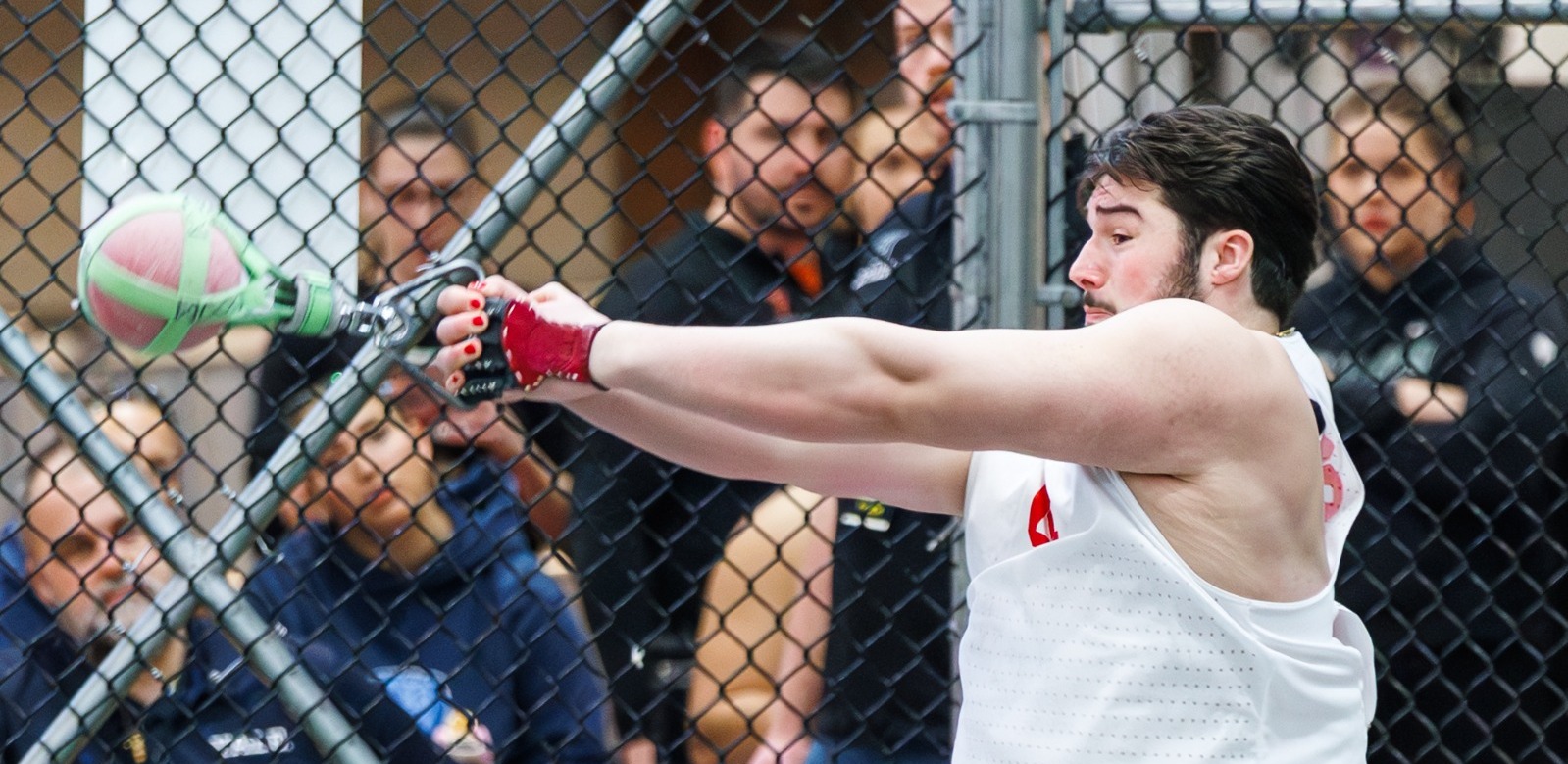 Peter Northrup Competes at Indoor Track & Field Ivy League Championships in Weight Throw, Wins 1st, inside The Armory Track in NYC
