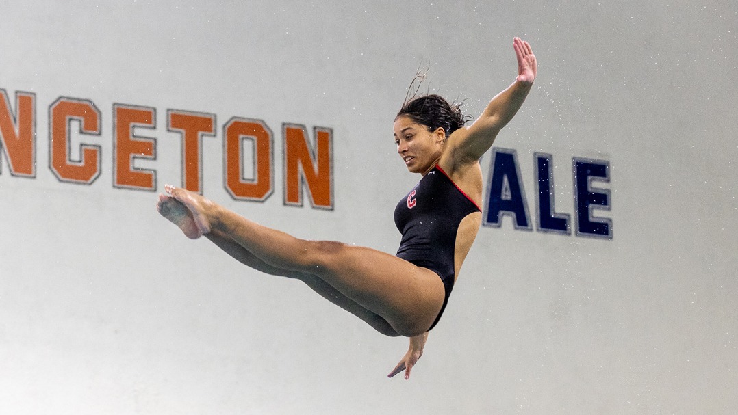 Women's swimming and diving competes at Teagle Pool.