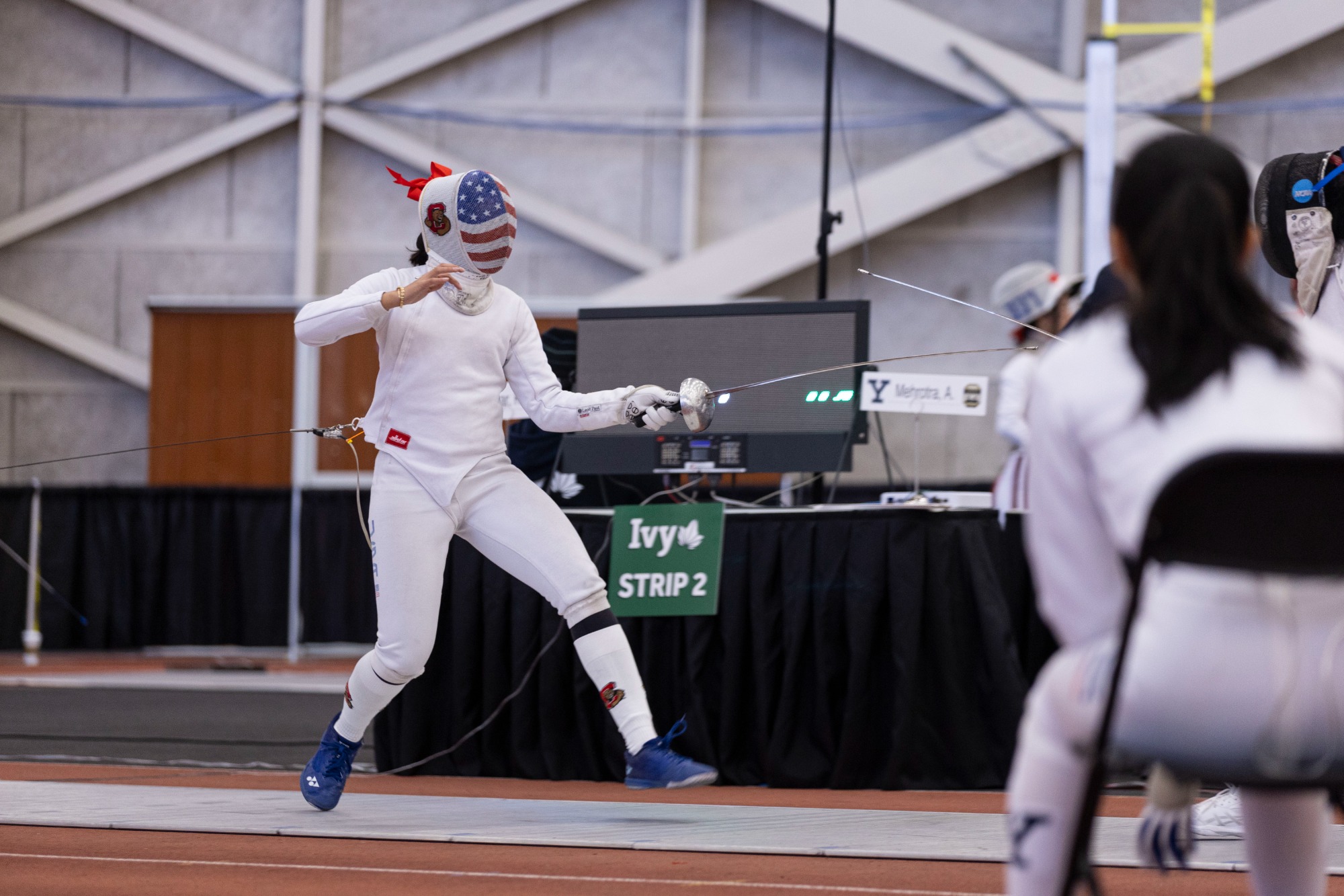 ketki ketkar action shot from day two of Ivy Championships on Feb. 9, 2026
