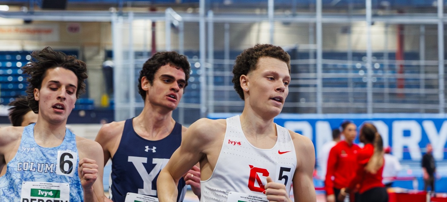 Pierre Attiogbe competing at Indoor T&F Ivy Heps 2026 in NYC