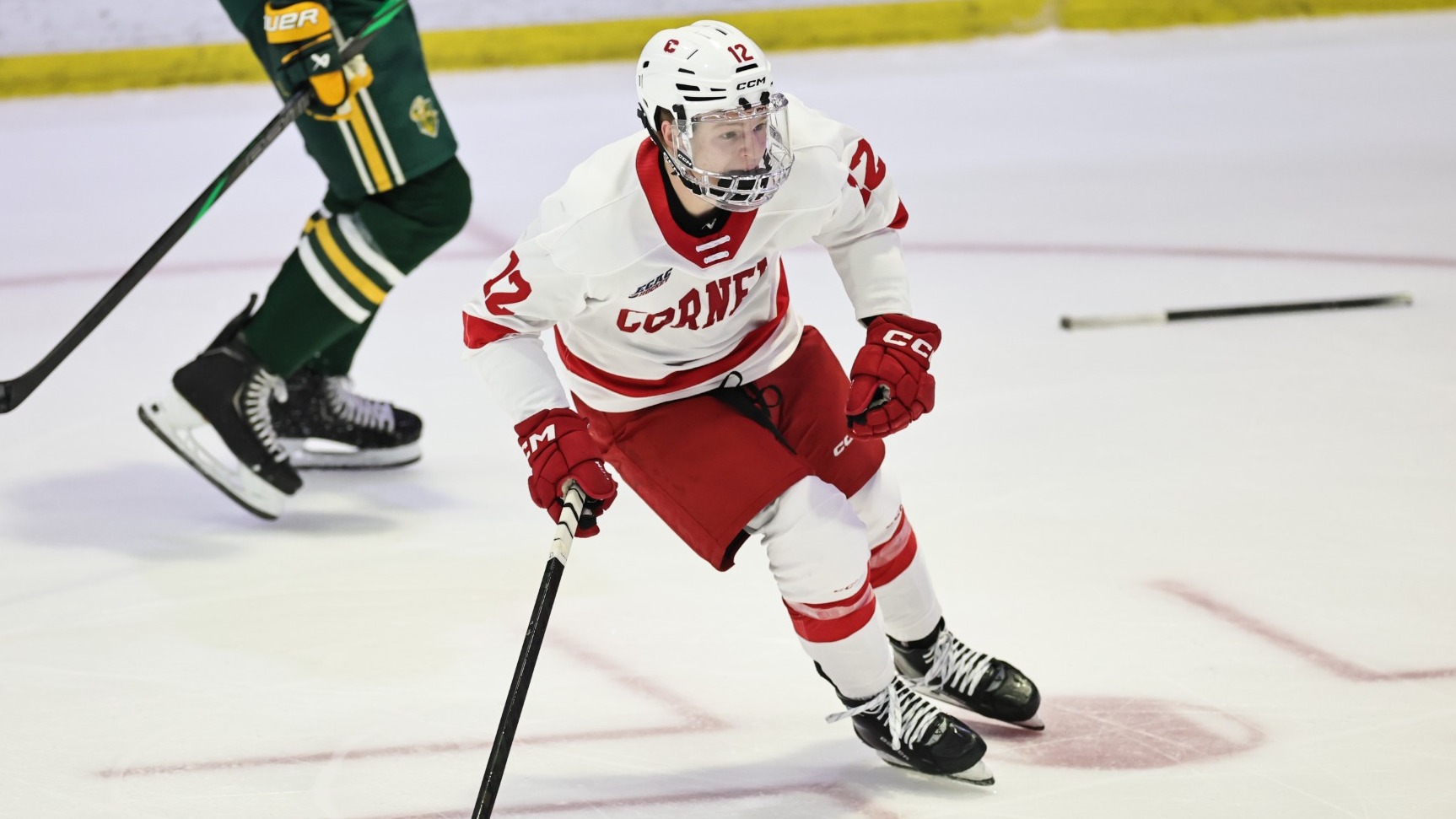 Cornell men's hockey freshman forward Caton Ryan skates during game action against Clarkson on Feb. 28, 2026.