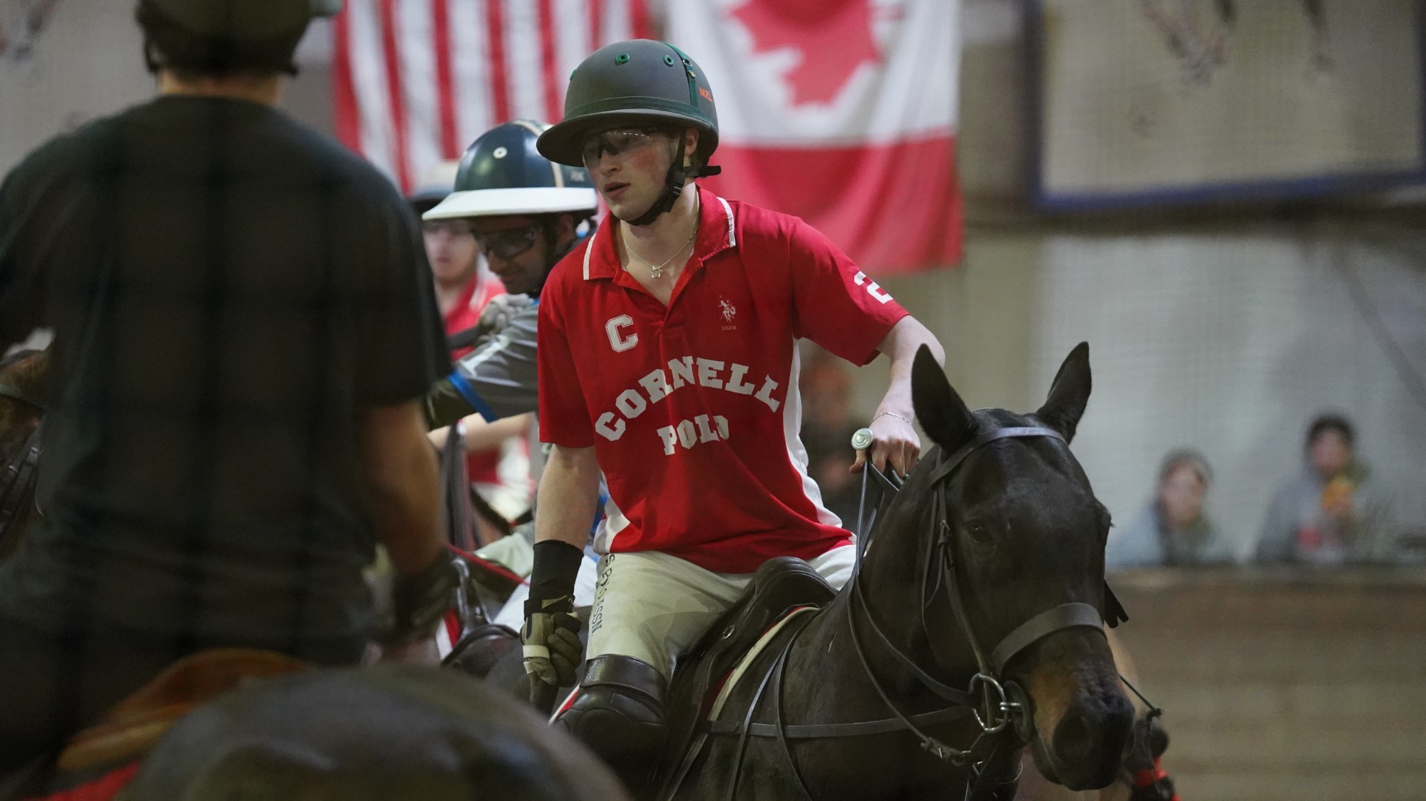 The Cornell women's polo team faces Kentucky during the 2025-26 season at Oxley Equestrian Center in Ithaca, N.Y.