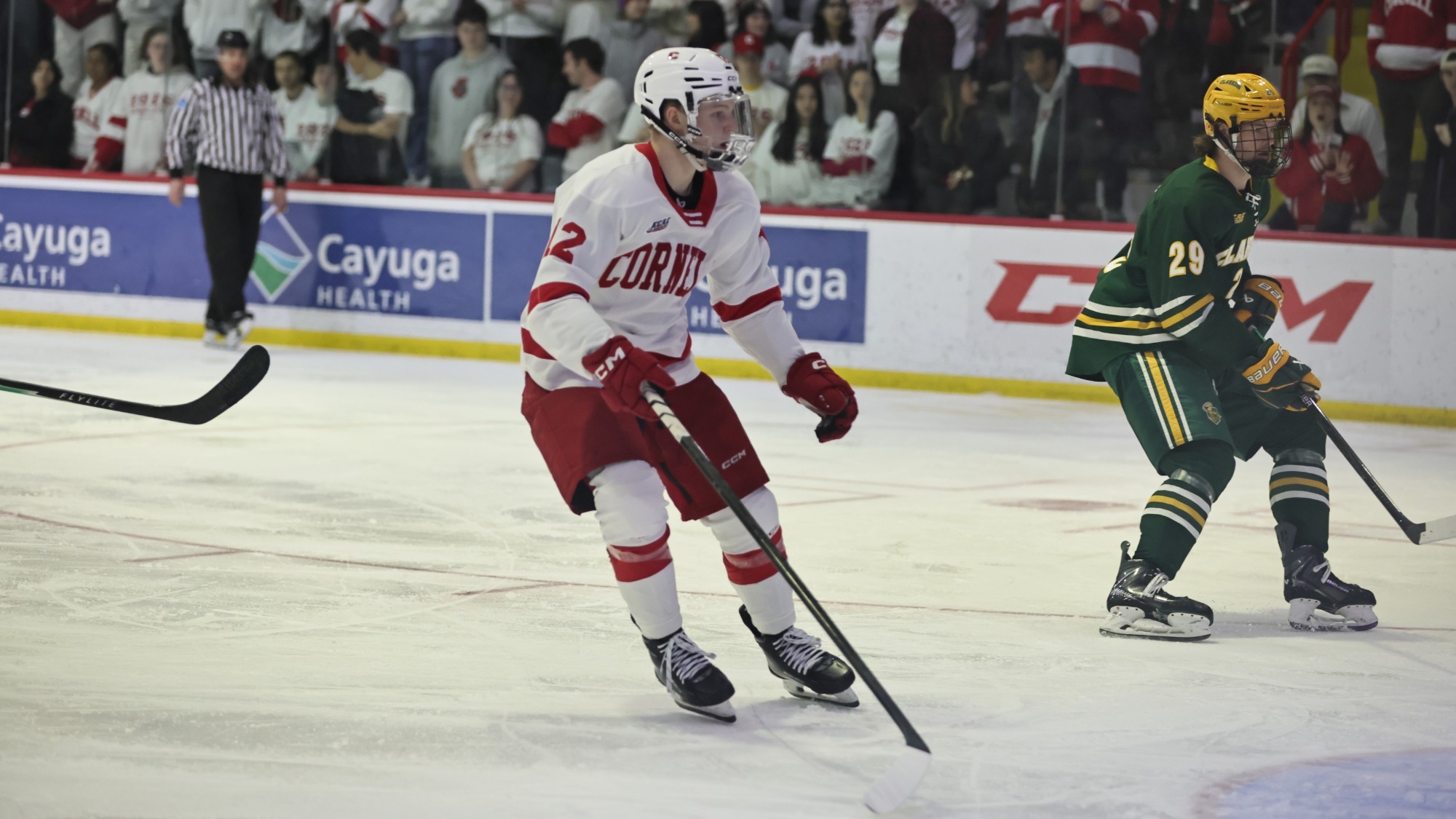 Cornell men's hockey freshman forward Caton Ryan skates during game action against Clarkson at Lynah Rink in Ithaca, N.Y., on Feb. 28, 2026.