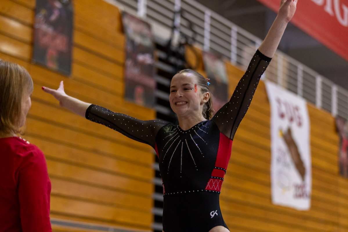 Cornell women's gymnastics hosts Southern Connecticut State University for Senior Day on March 1, 2026 at Newman Arena at Bartels Hall in Ithaca, N.Y.
