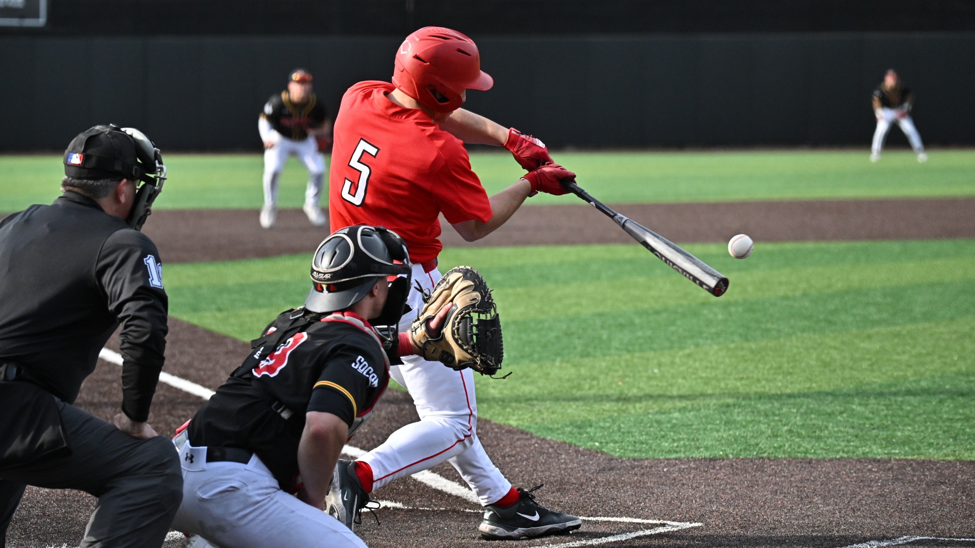 Cornell baseball sophomore outfielder Tyler Beaulieu connects with a baseball during game action at VMI in Lexington, Va., on March 14, 2026.