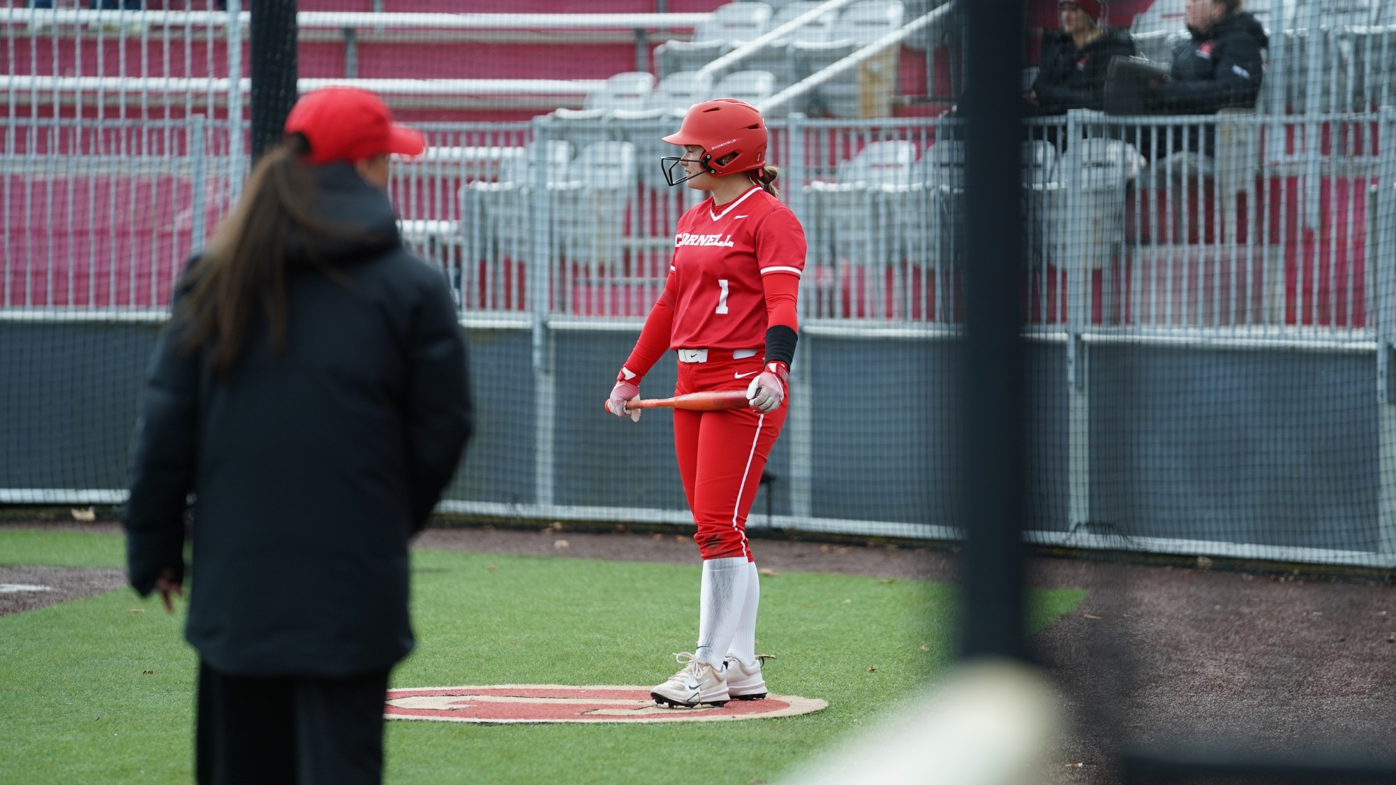 Frans prepares for an at-bat at Niemand-Robison Field.