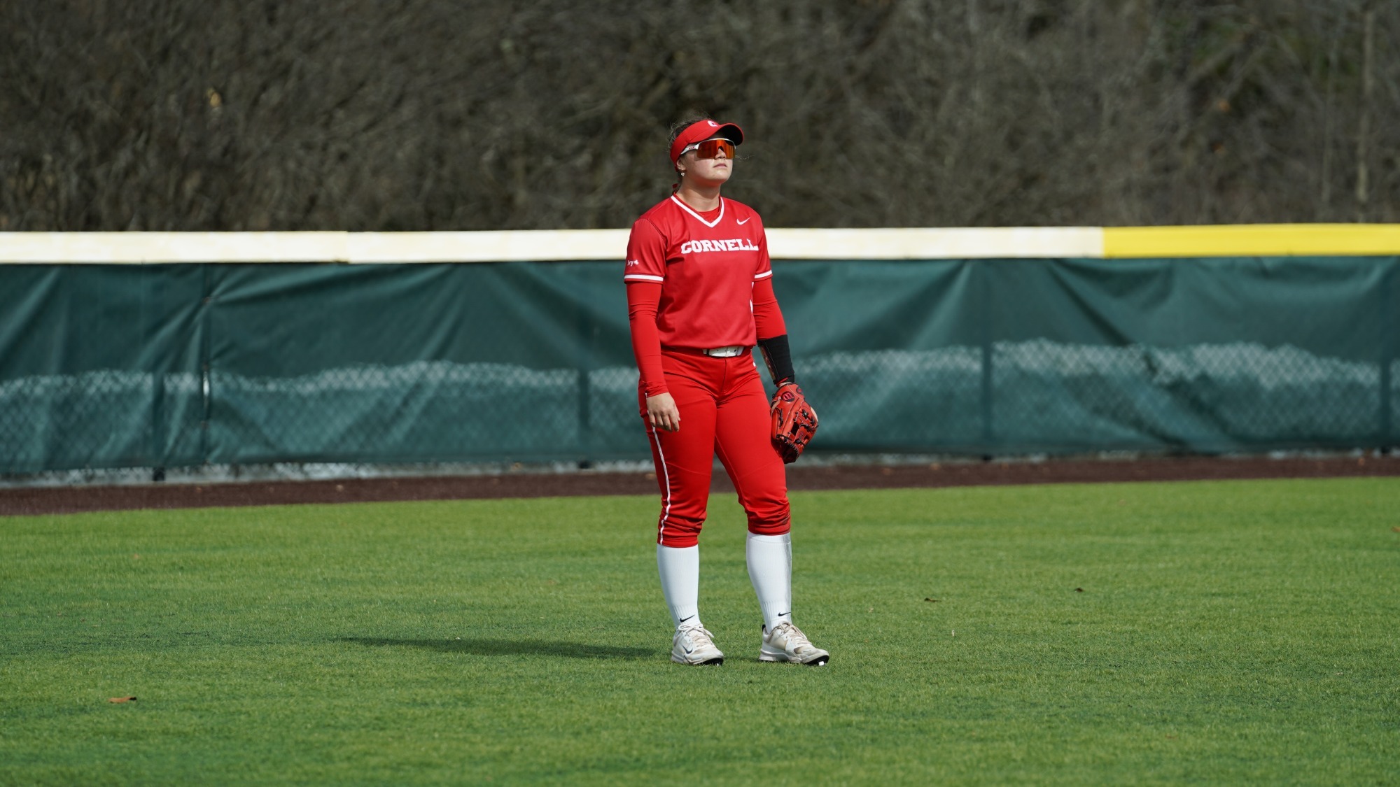 Cornell outfielder at Niemand-Robison Field.