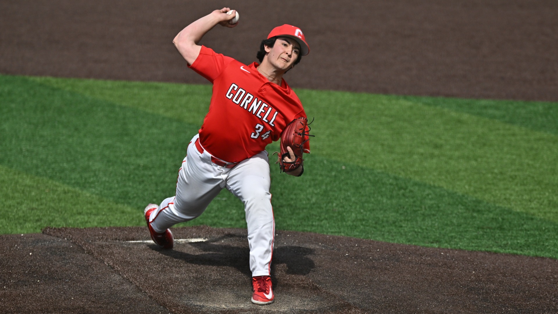 Cornell baseball freshman right-handed pitcher Ross Yoshida delivers a pitch against VMI on March 14, 2026, in Lexington, Va.