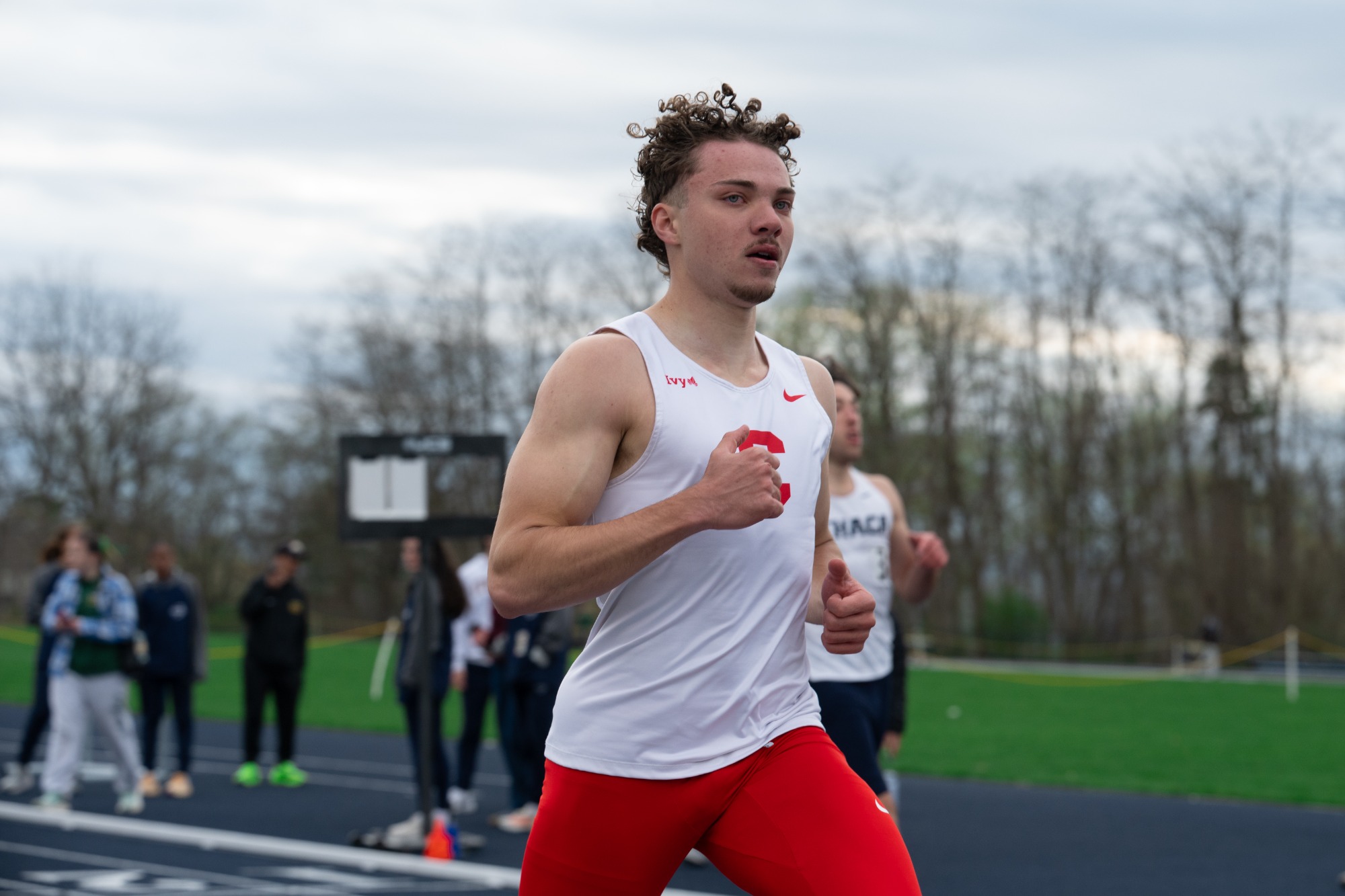 Men's and women's outdoor track & field teams compete at the very first outdoor meet on the new Egan Family Complex track at Ithaca College in Ithaca, NY on Tuesday, April 21, 2026.