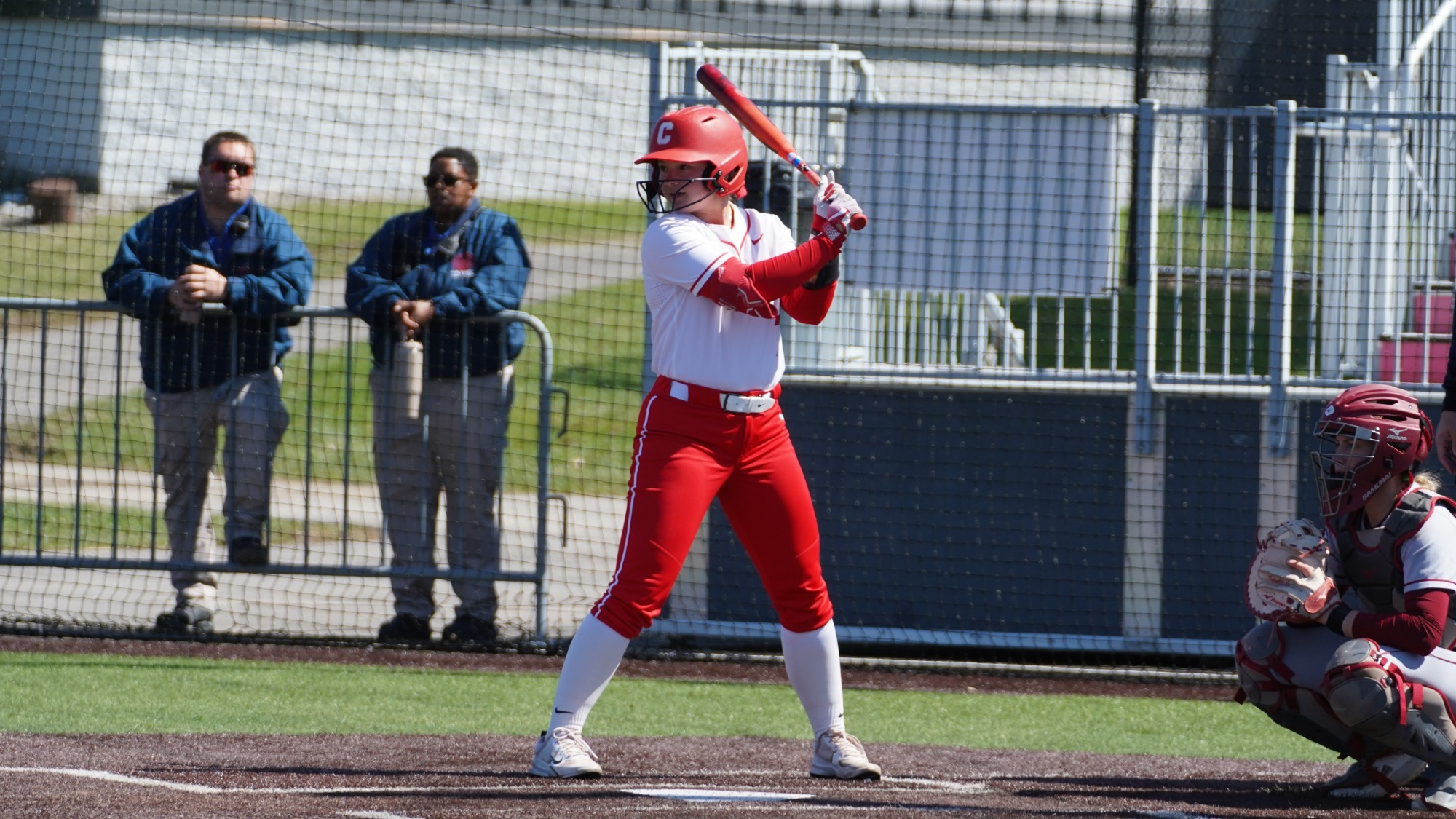Tarisa Frans at the plate at Niemand-Robison Field.