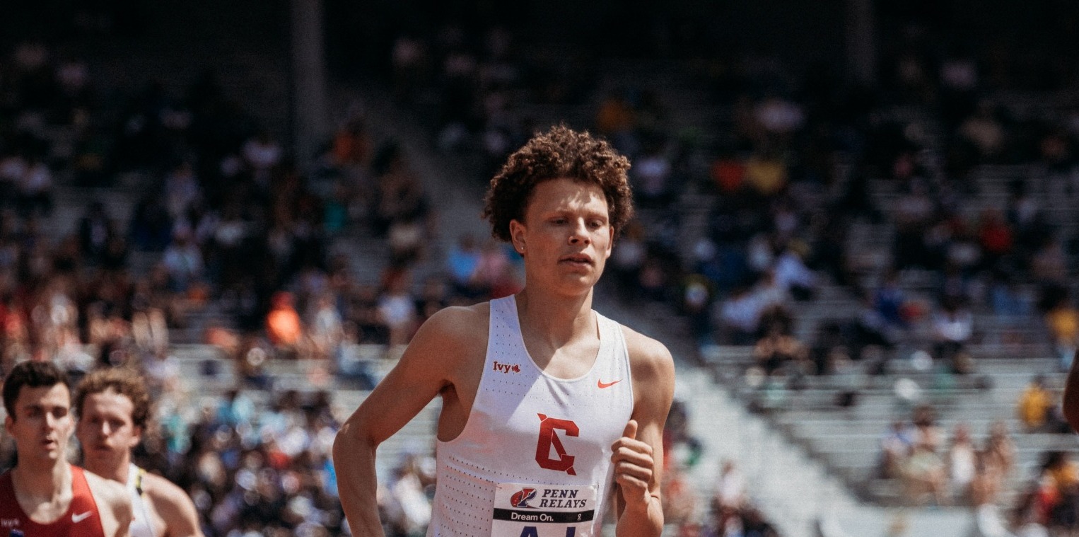 Pierre Attiogbe competes at Penn Relays 2025