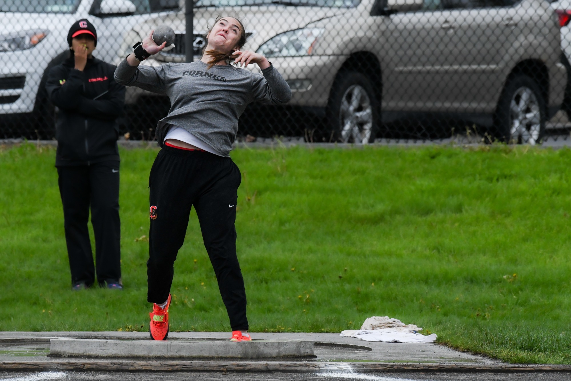 Nicole Loy of Cornell Outdoor Track & Field competes in shot put
